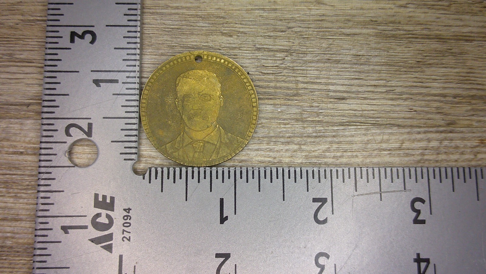 Teddy Roosevelt & Charles Fairbanks watch fob bottom for president 1904 Z93