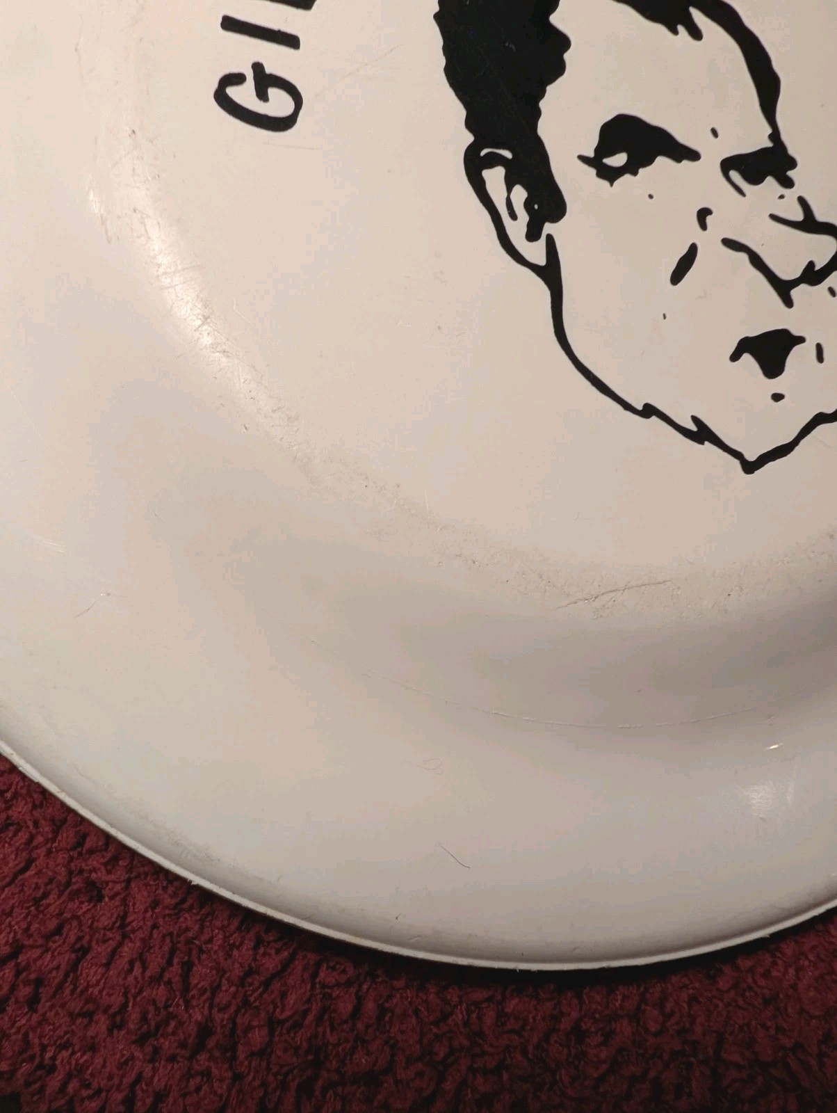 GIVE DICK A TOSS – Funny Richard Nixon Political White Frisbee – Made In USA
