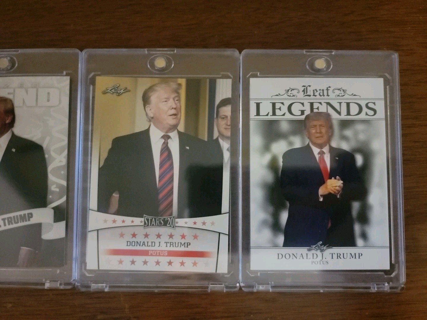 Lot of 4 DONALD TRUMP Leaf Cards – RC / Prized Legend / POTUS