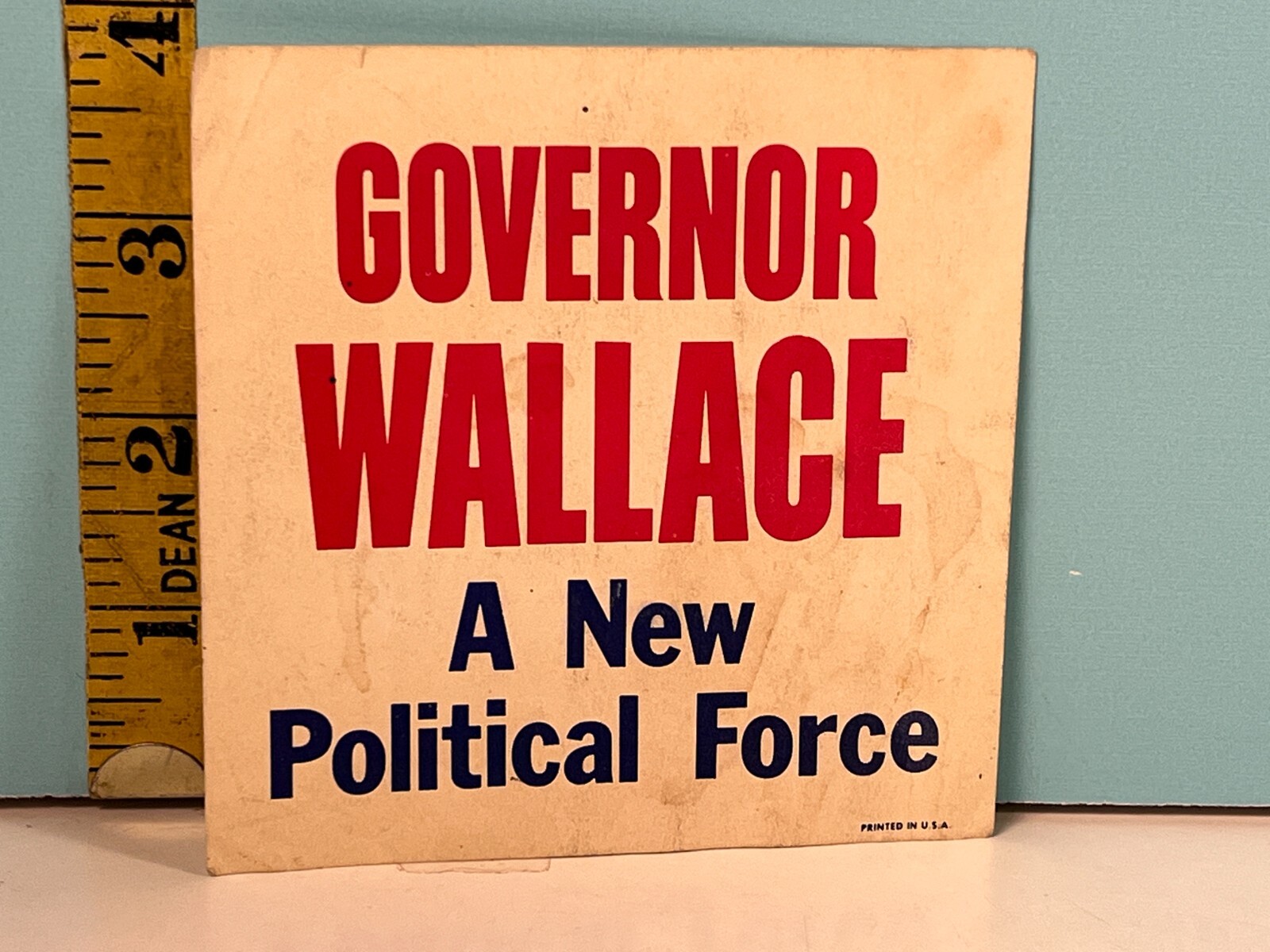 Vintage Govenor Wallace A New Political Force made in USA Sticker