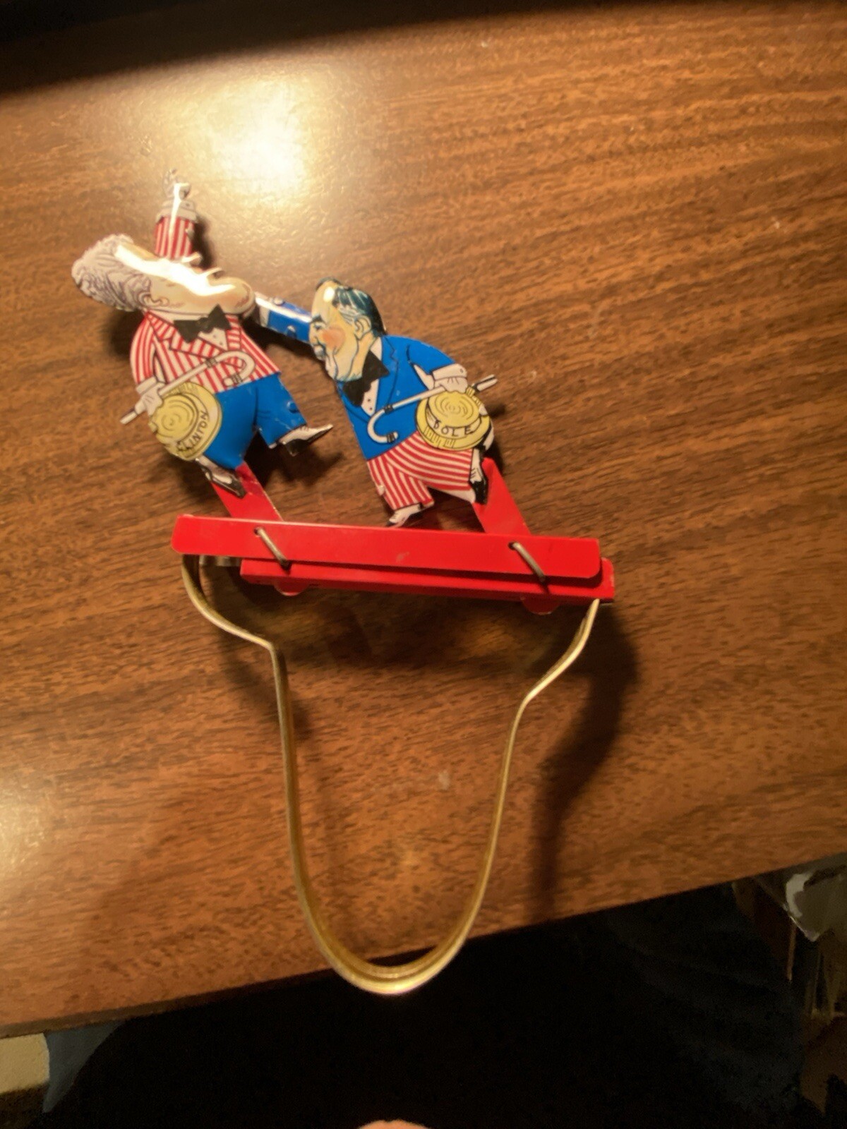 Collectible 1996 Bill Clinton Vs Bob Dole Presidential Election Tandem Metal Toy