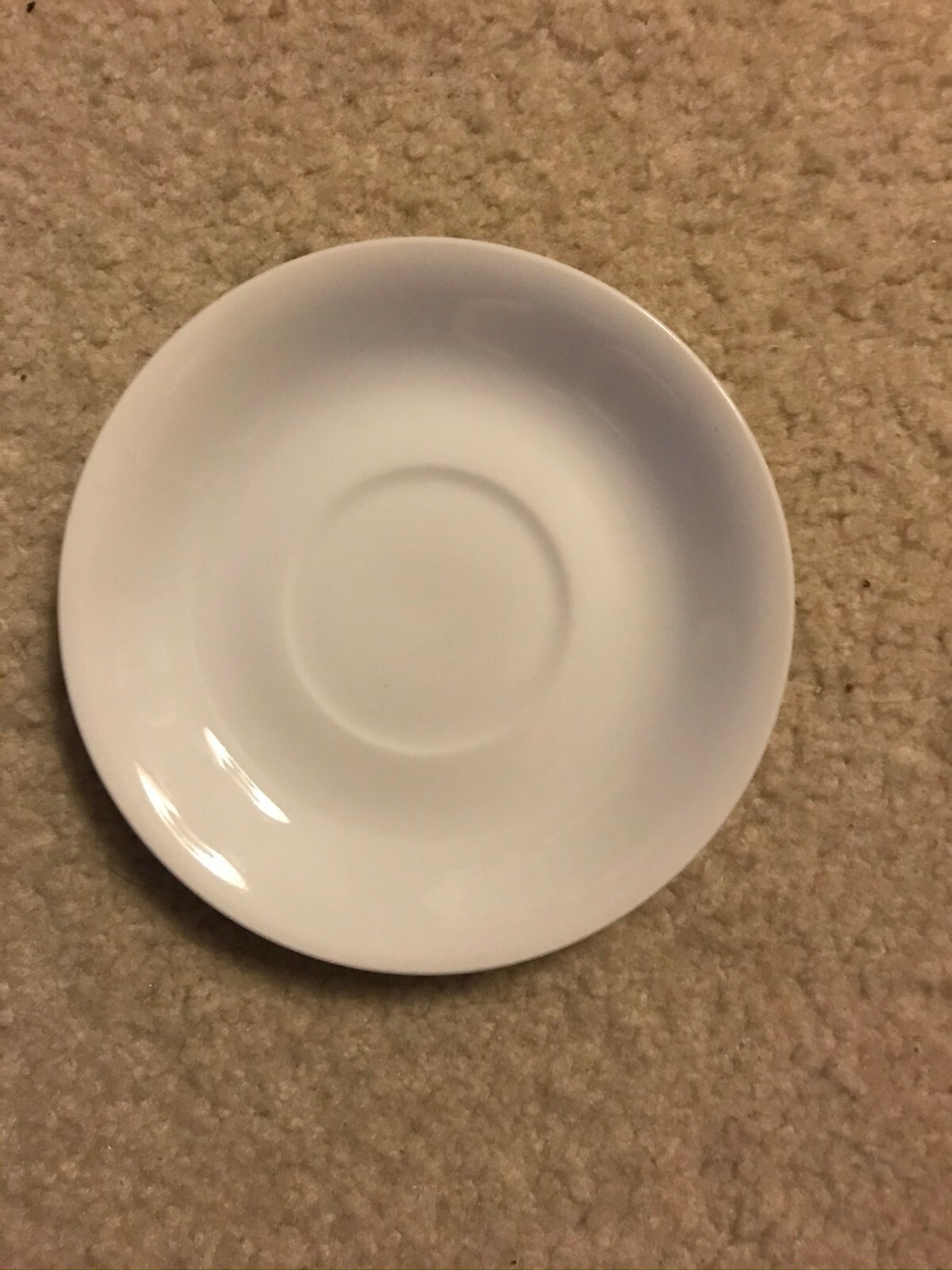 Old/Antique Chinese white Blanc De Chine porcelain plate: 5-5/8″D x3/4“H