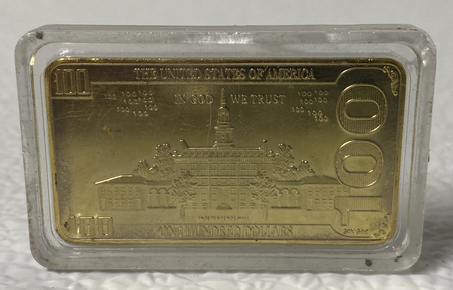 2 President Trump 24K $100 Gold Plated Bar MAGA Collectable Coin Gift