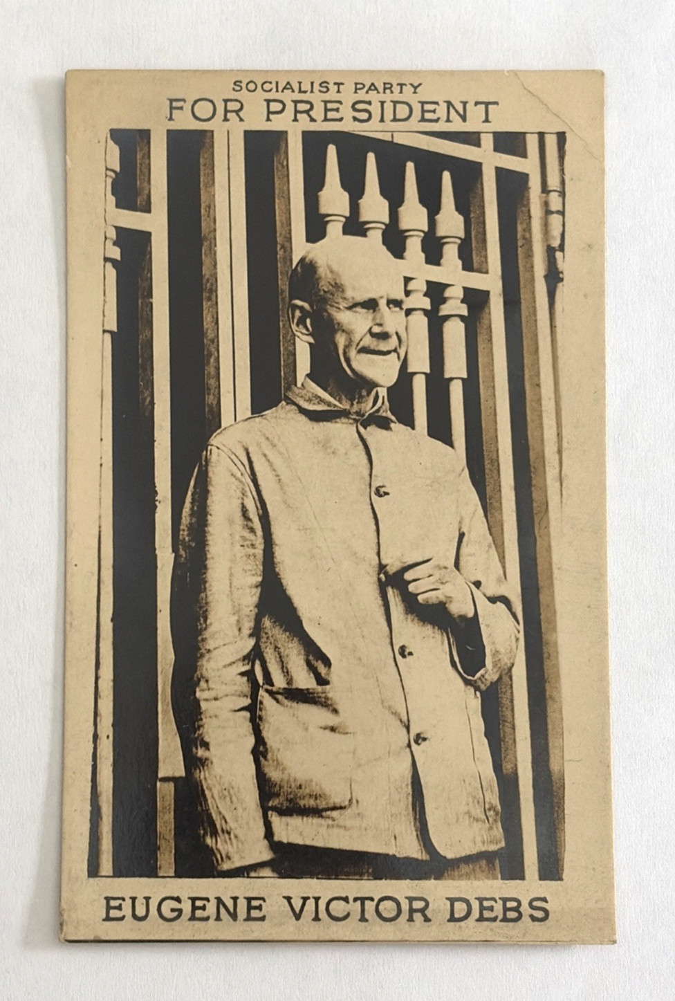 Rare 1920 Eugene V. Debs For President Socialist Convict RPPC Political Postcard