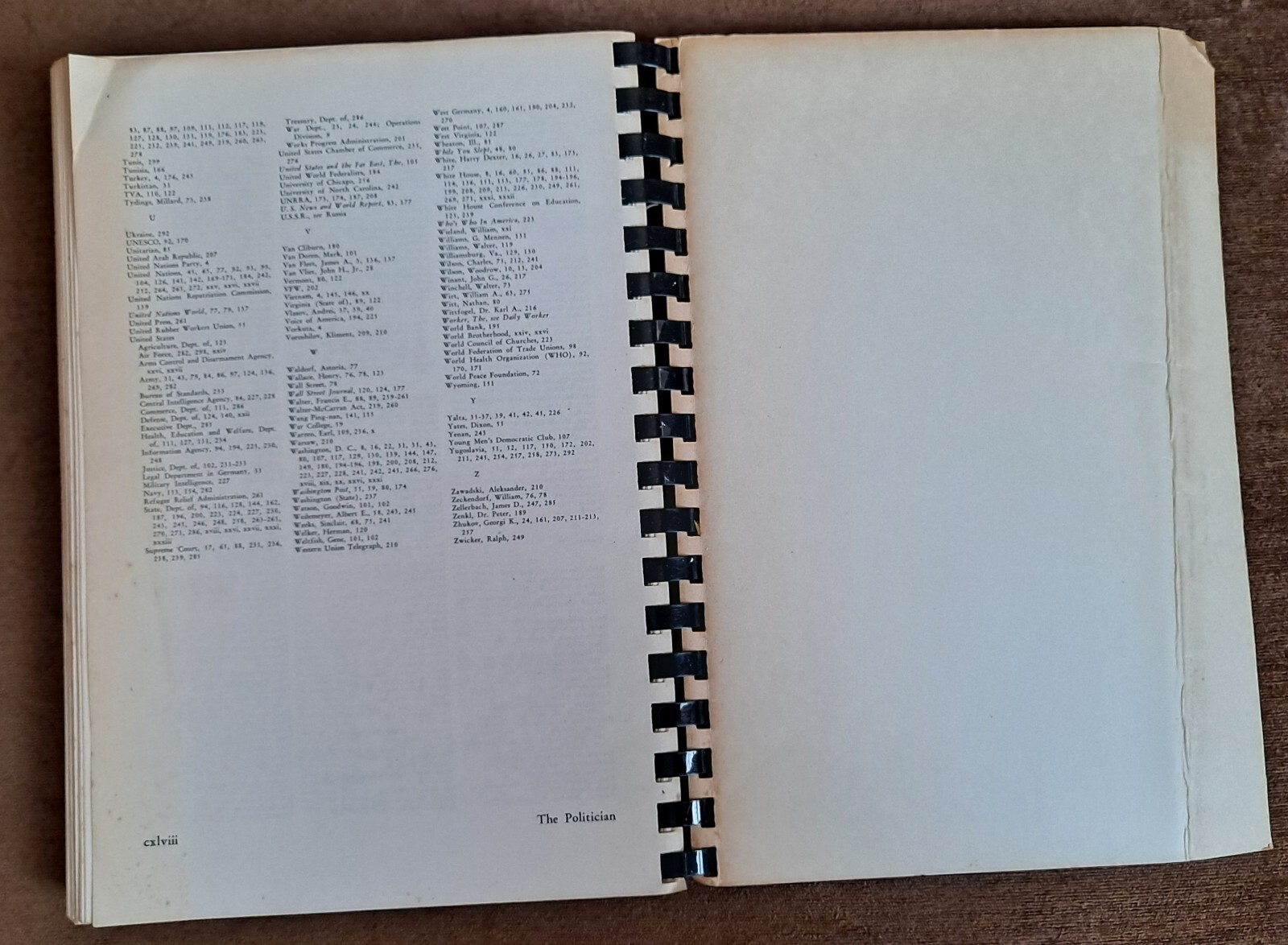 The Politician by Robert Welch, November 1963 (4th printing), Spiral Bound