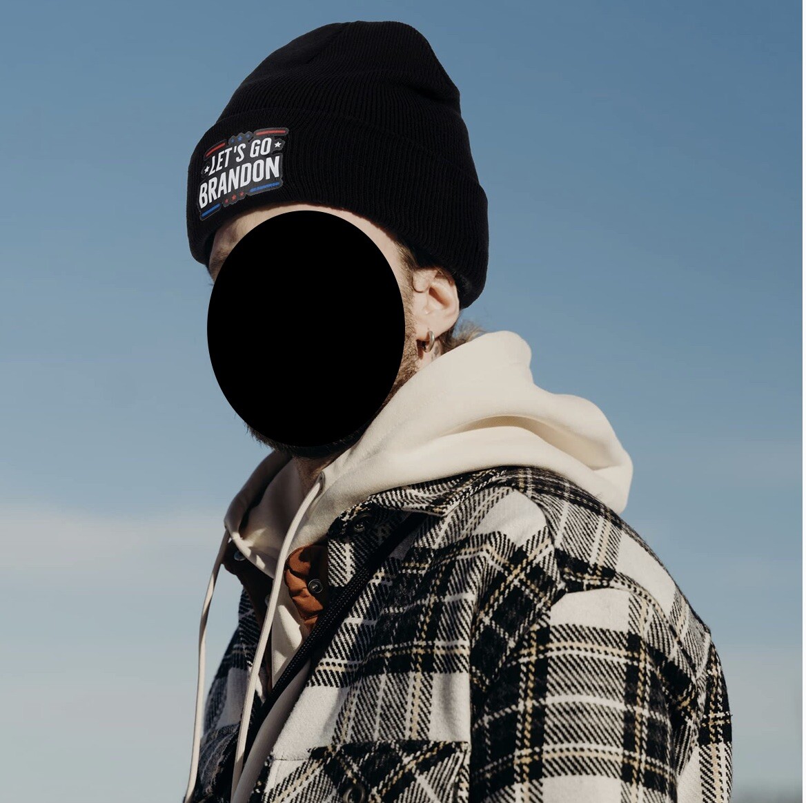 Let’s Go Brandon 3X5 Flag, Let’s Go Brandon Knit Beanie Hat, And 12 Stickers