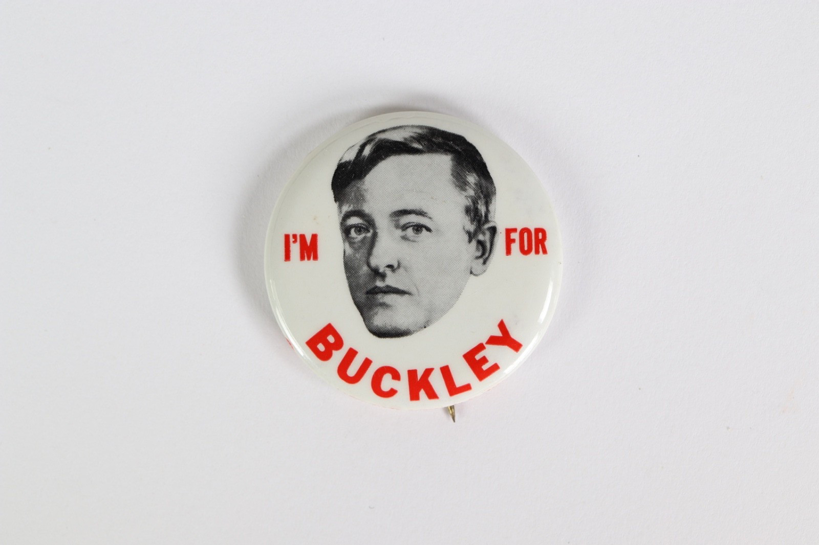 1965 William F Buckley New York City Mayor Campaign Pinback Button