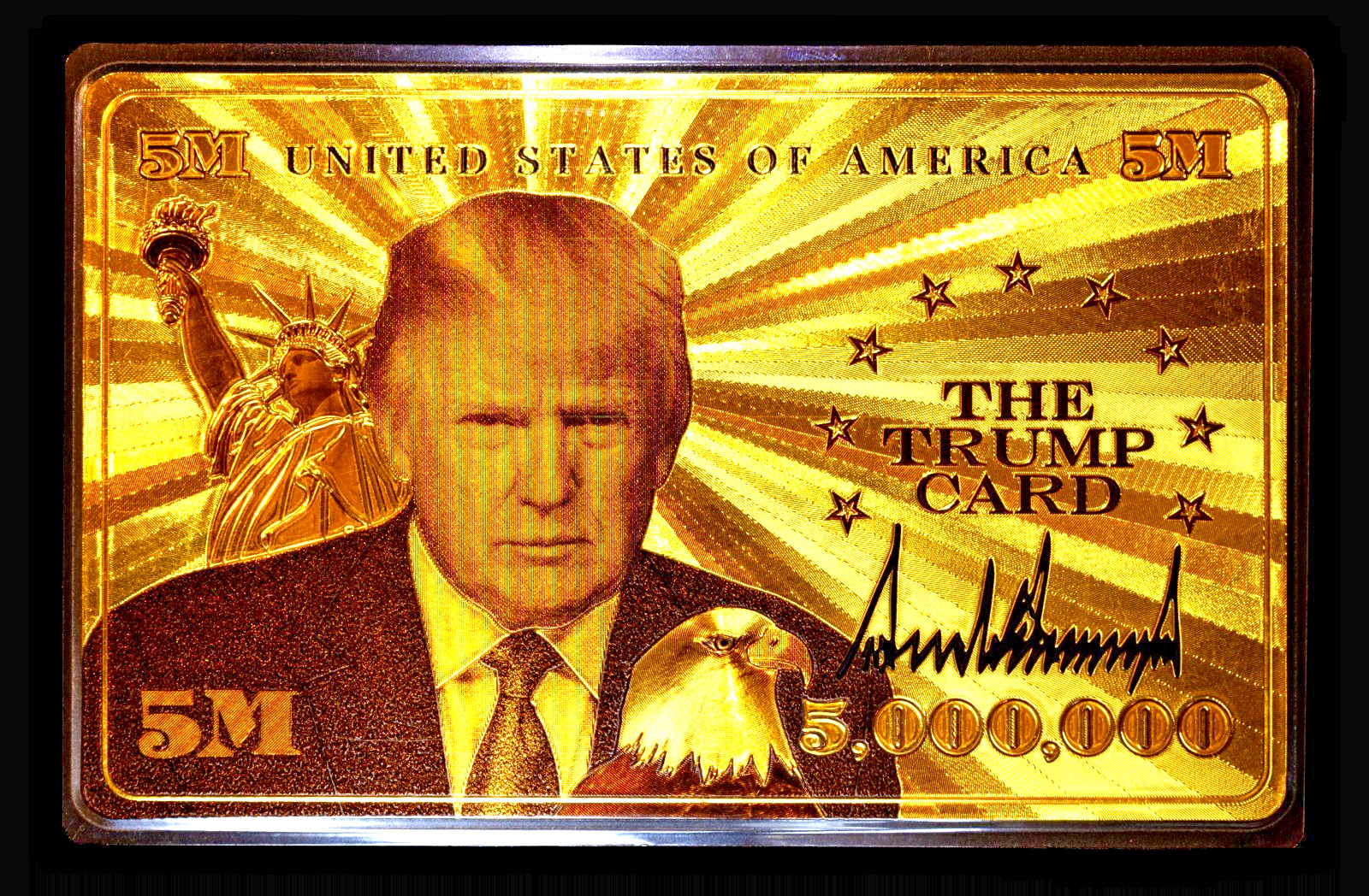Donald Trump Gold Foil “Trump Card” 5M Commemorative Collectible