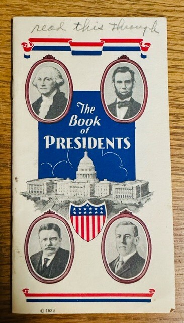 1932 Amsterdam Printing & Litho Co The Book Of Presidents Voters Pamphlet
