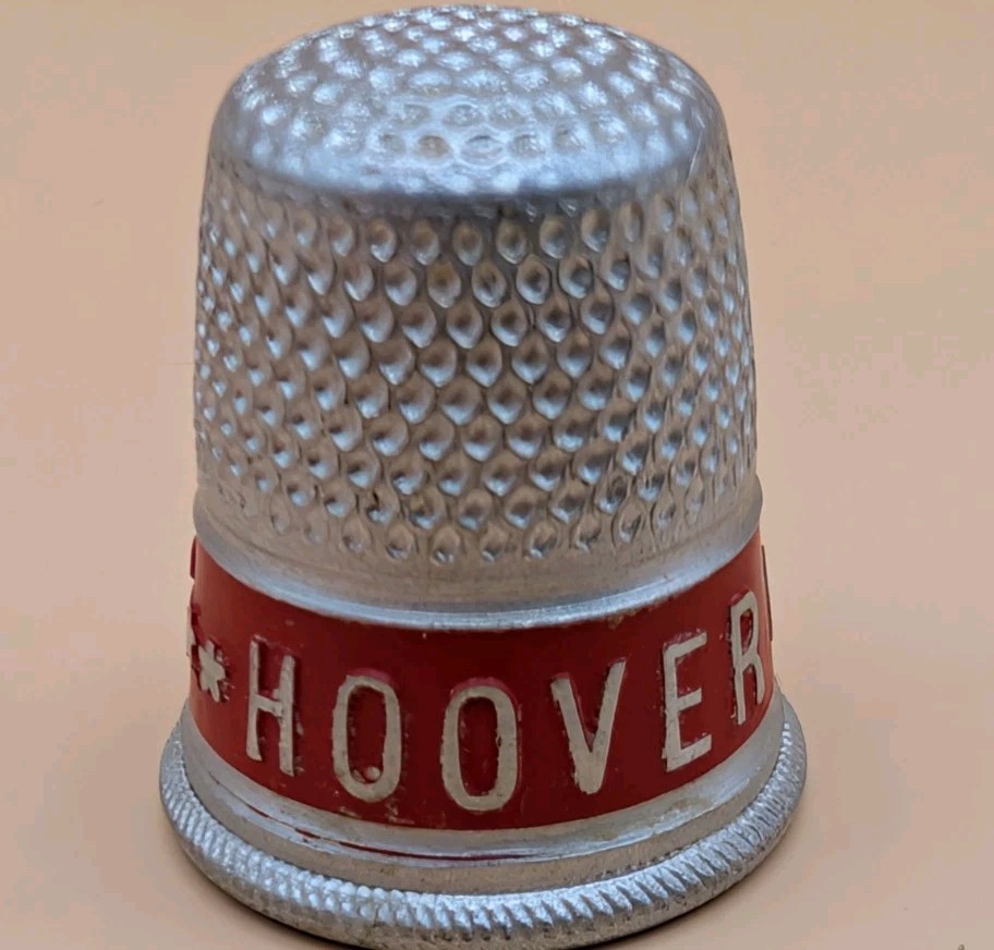 Vintage Rare 1928 Red Herbert Hoover / Charles Curtis Campaign Swag Thimble EUC