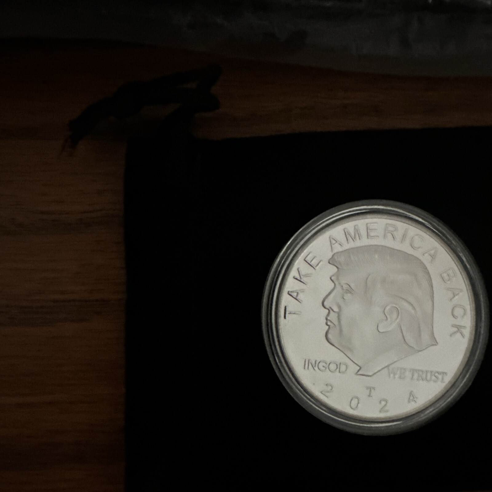 New 2024 Donald Trump Silver Clad Coin “TAKE AMERICA BACK” W/Eagle On Back