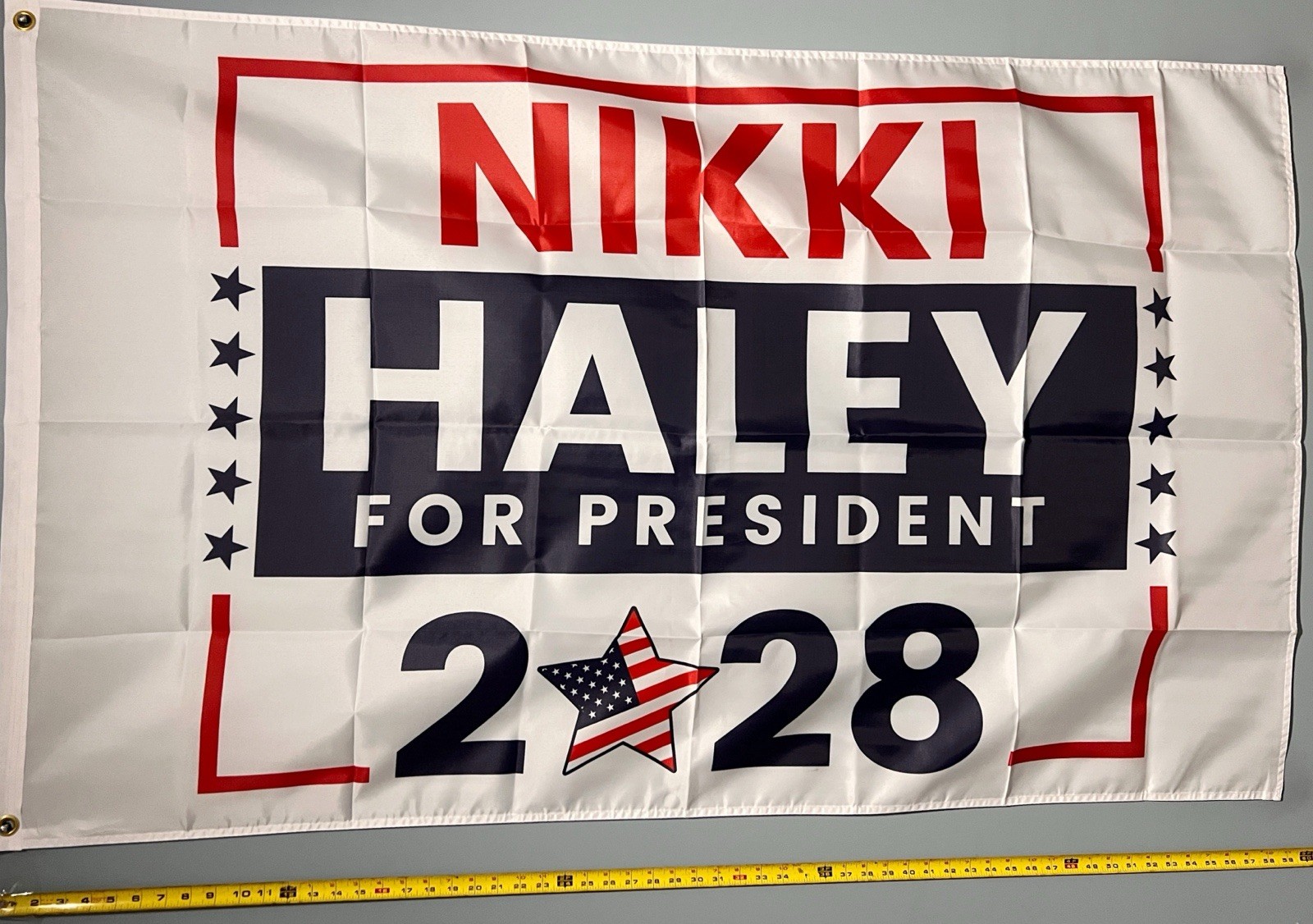 Nikki Haley President 2028 FLAG FREE USA SHIP Republican Elect America Sign 3×5’