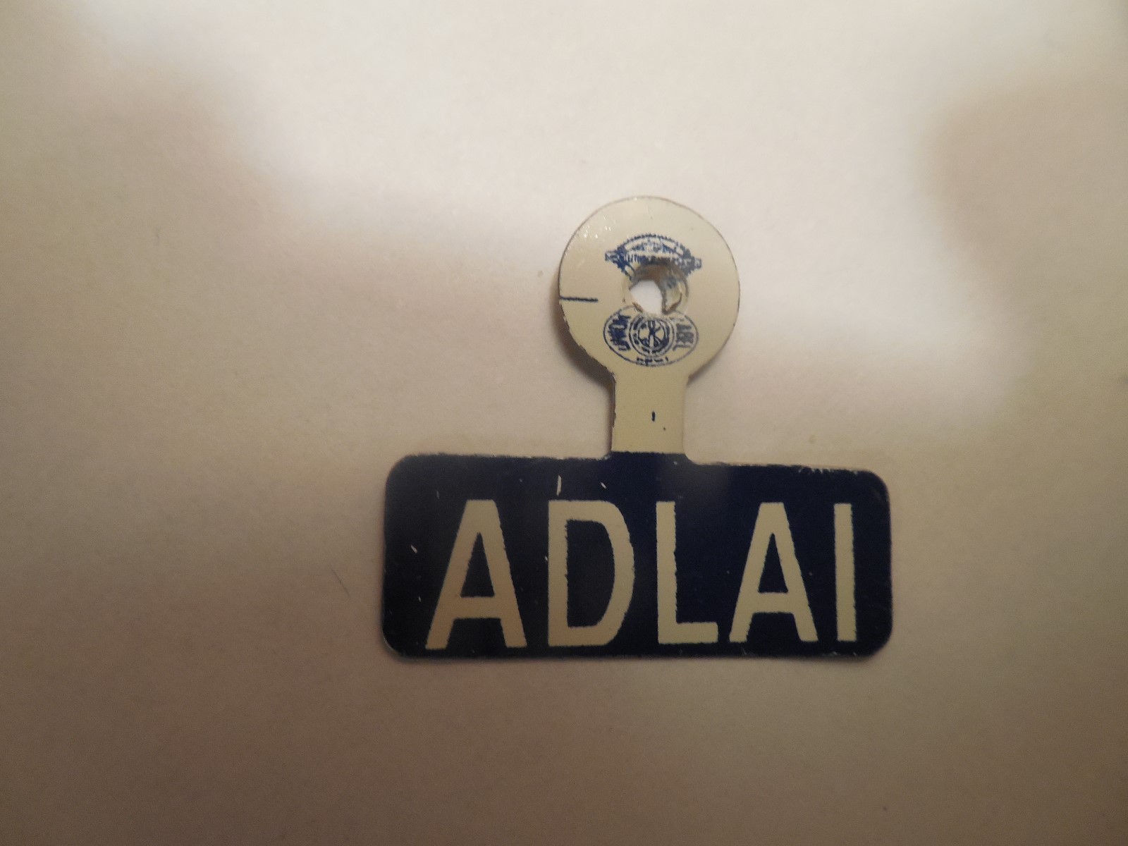 Adlai Stevenson Presidential Tab 1956 Pin Back Campaign Button Political