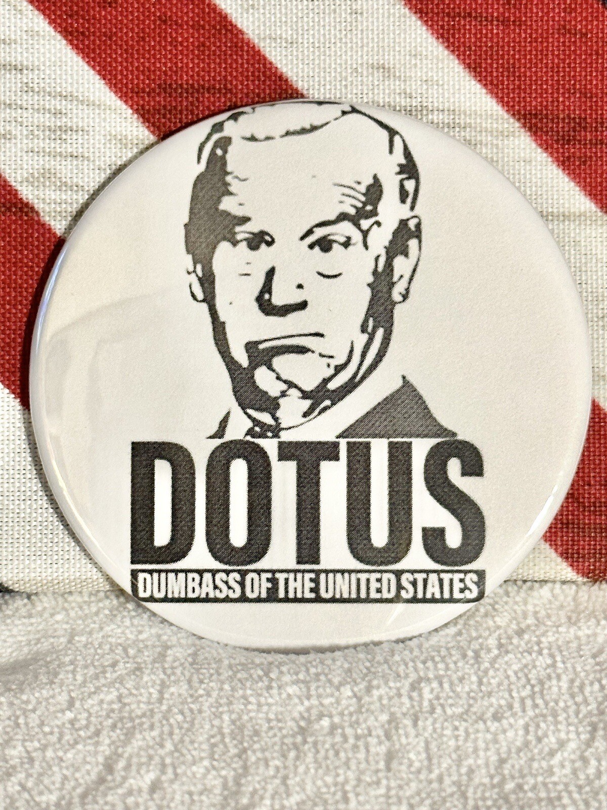 Donald Trump 2024 Anti-Biden “Satire” Presidential Campaign Pin Button -3″ Round