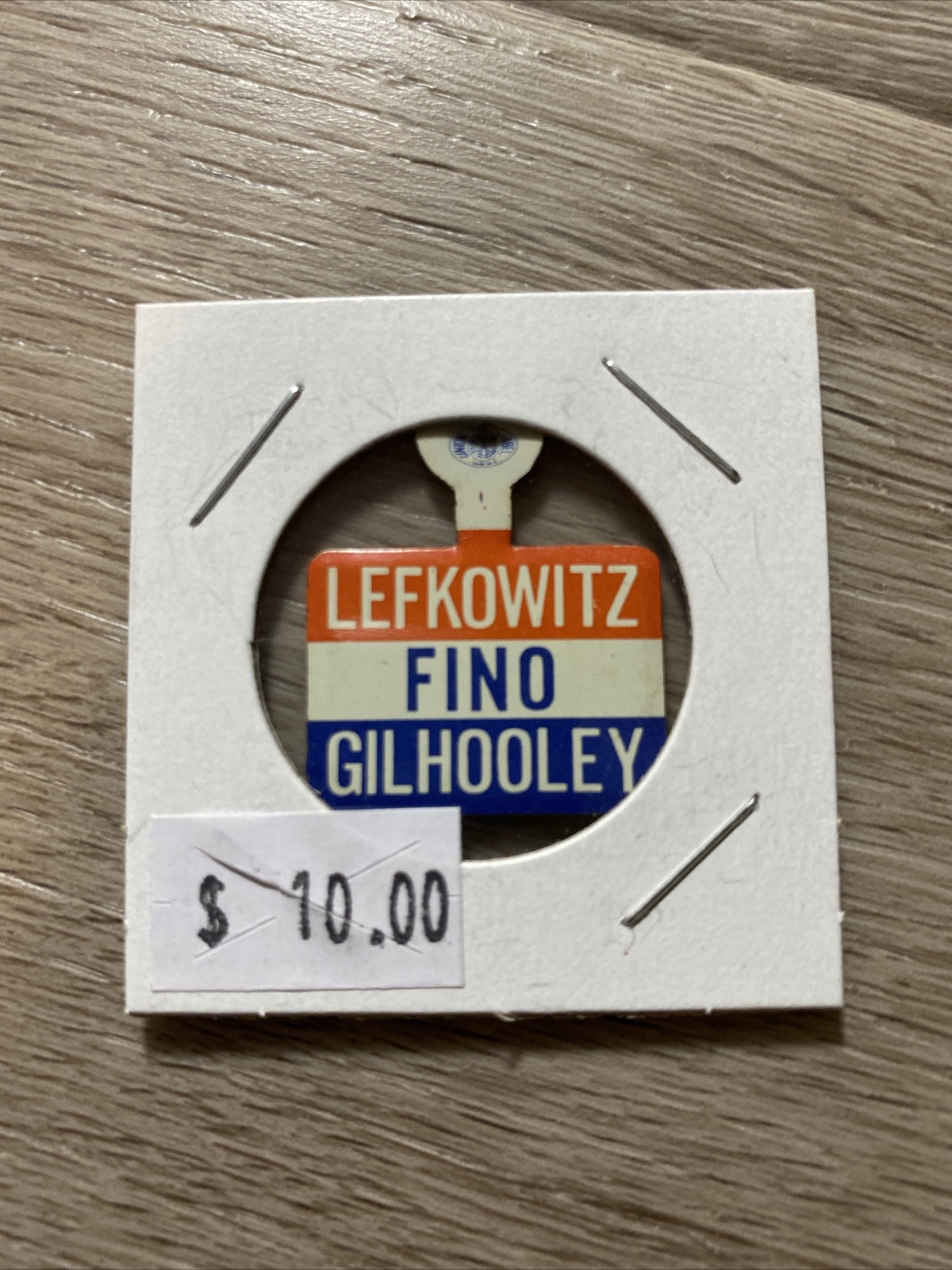Louis Lefkowitz New York local campaign pin button political JDPD2