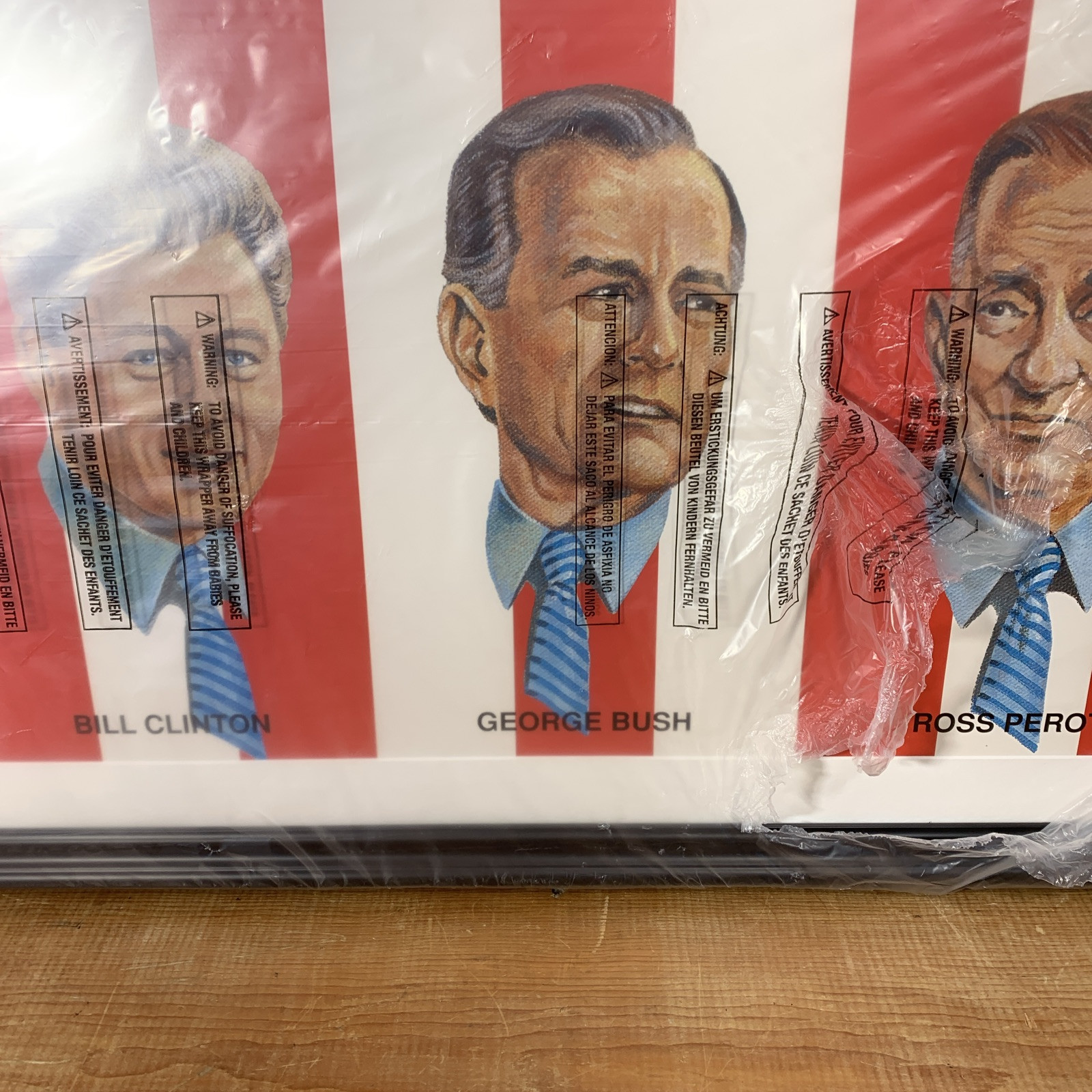 Election 92 1992 POSTER PROMO Frame 34-7/8” x 28-3/4” Bush Clinton Perot Vintage