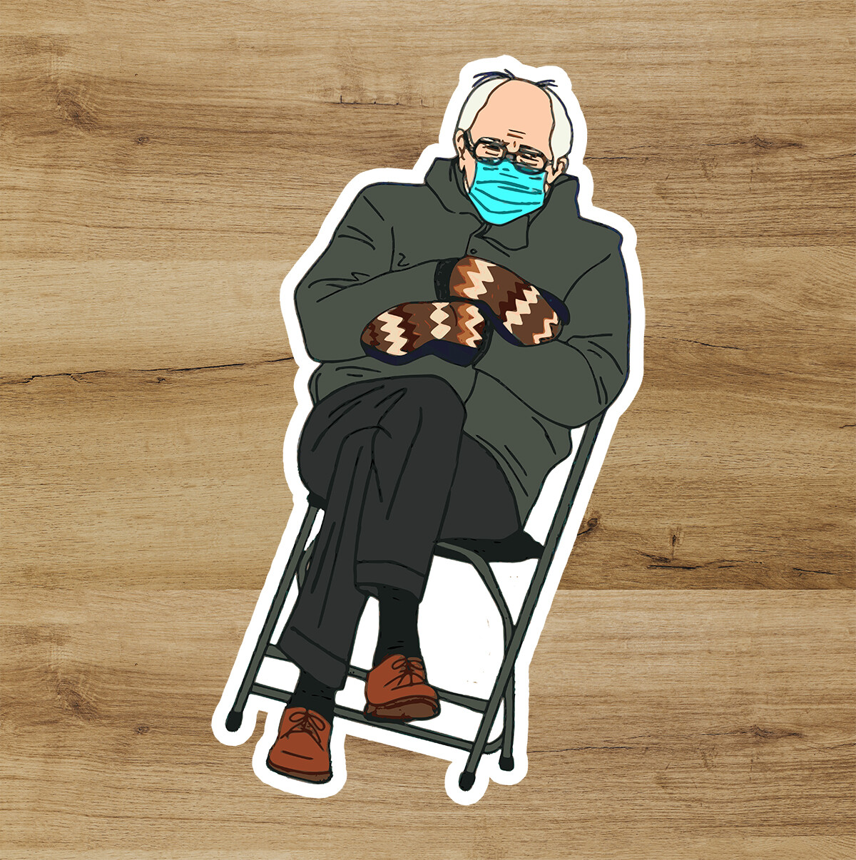 Bernie Sanders Meme Inauguration 2021 Premium Sticker Decal 3.5 in Car Window