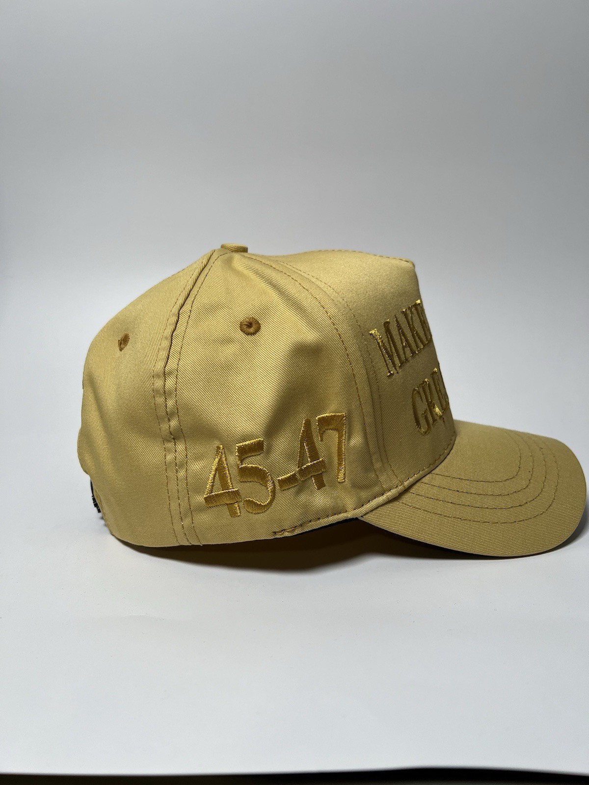 Official Donald Trump Campaign Rare All Gold Age MAGA Hat CaliFame Make America