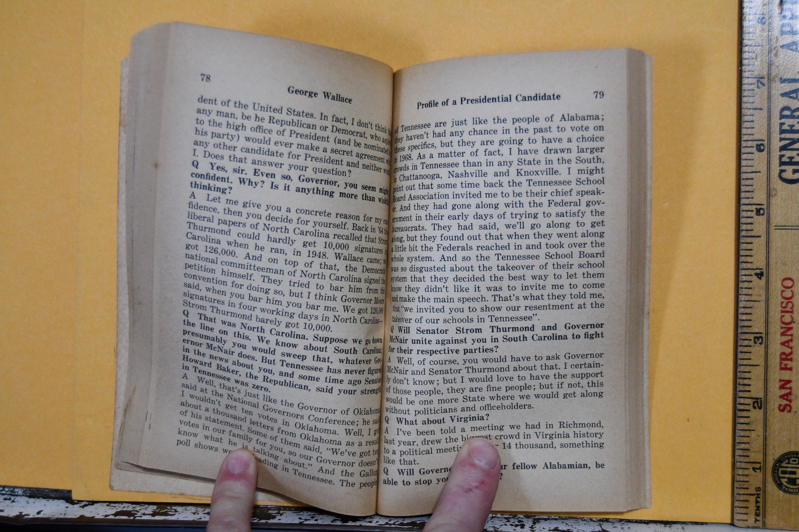 1968 George Wallace Profile of a Presidential Candidate Book John J. Synon MS