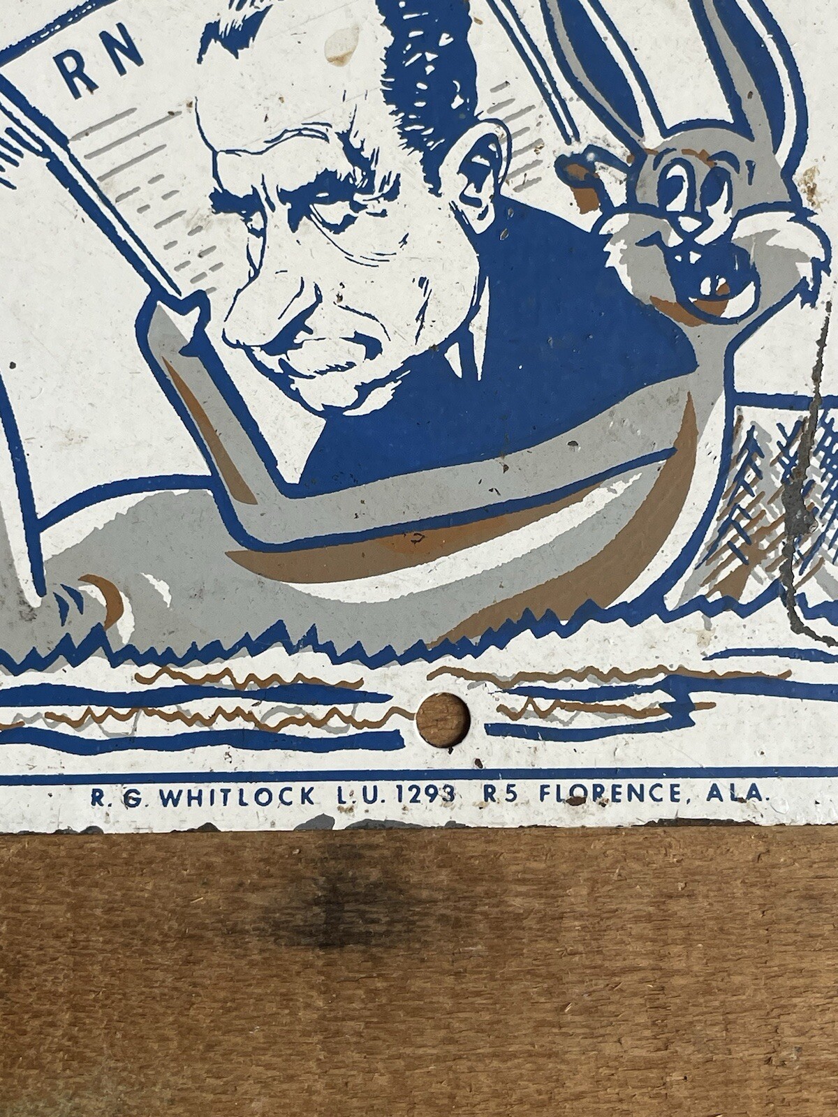 Vtg 1977 George Wallace Anti-Nixon Presidential Campaign Booster License Plate