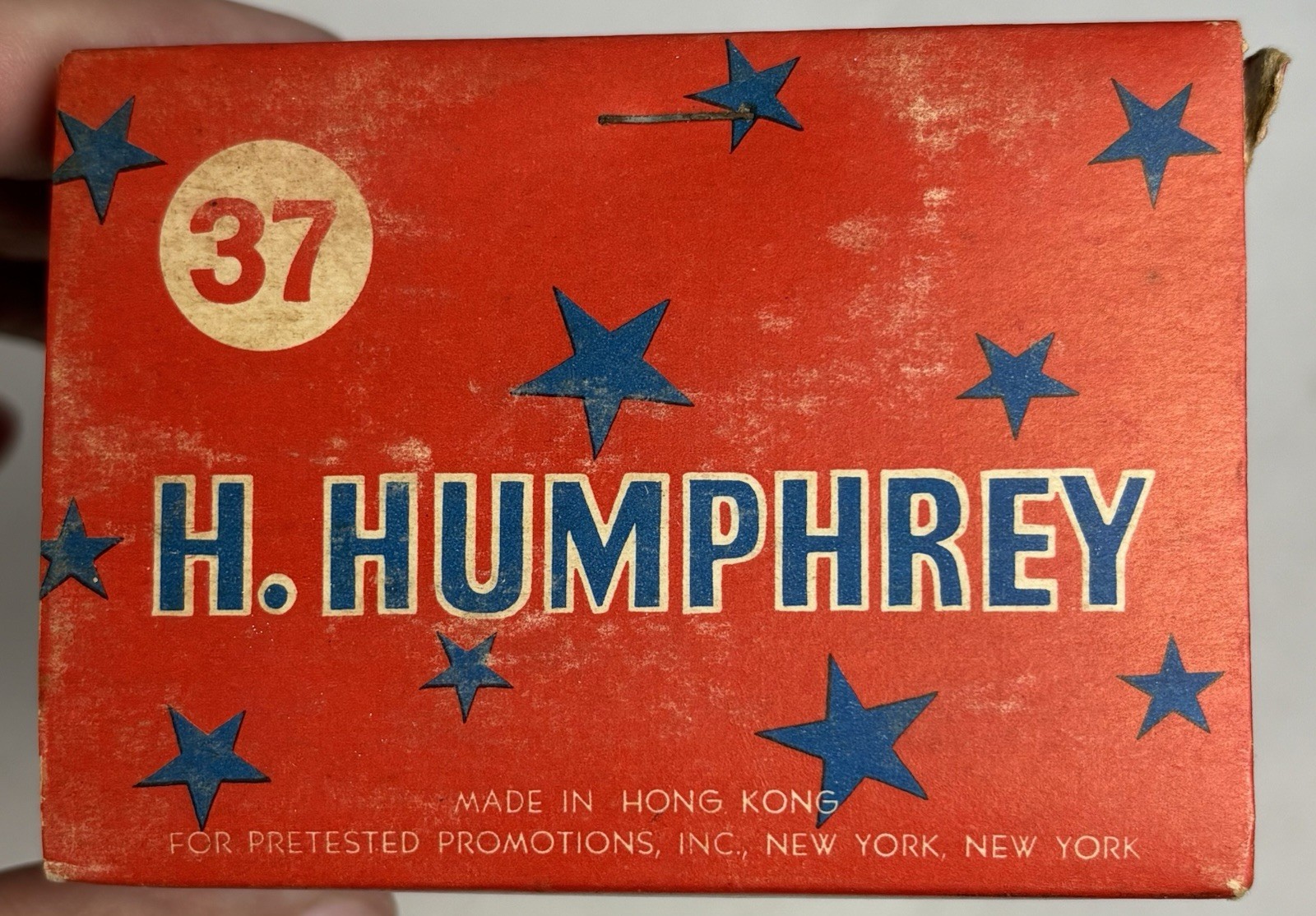 1968 Hubert Humphrey Presidential Campaign Toy Box 24 Figures Sealed NOS Error
