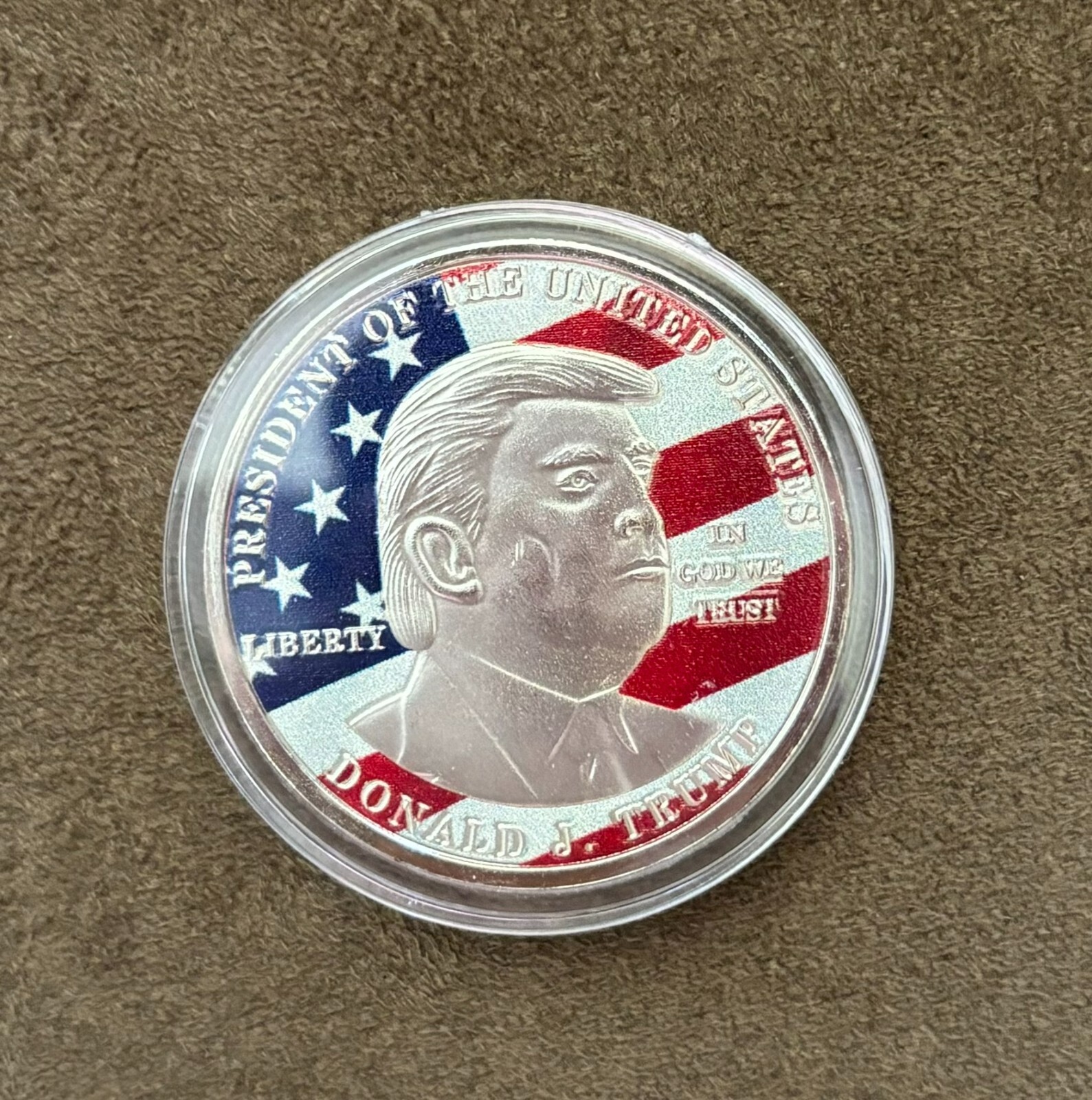 45Th President Donald Trump Silver EAGLE USA Flag Commemorative Coin NEW