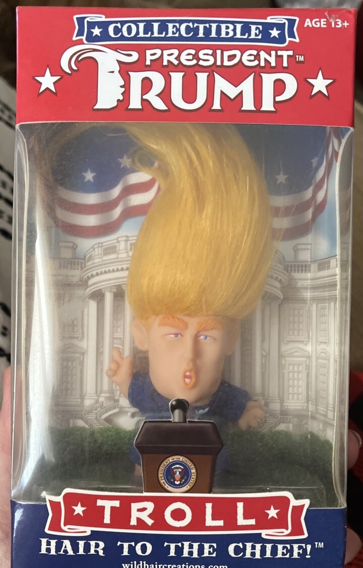 Hair to The Chief President Trump Collectible Troll Doll w/ comb- NIB 2017