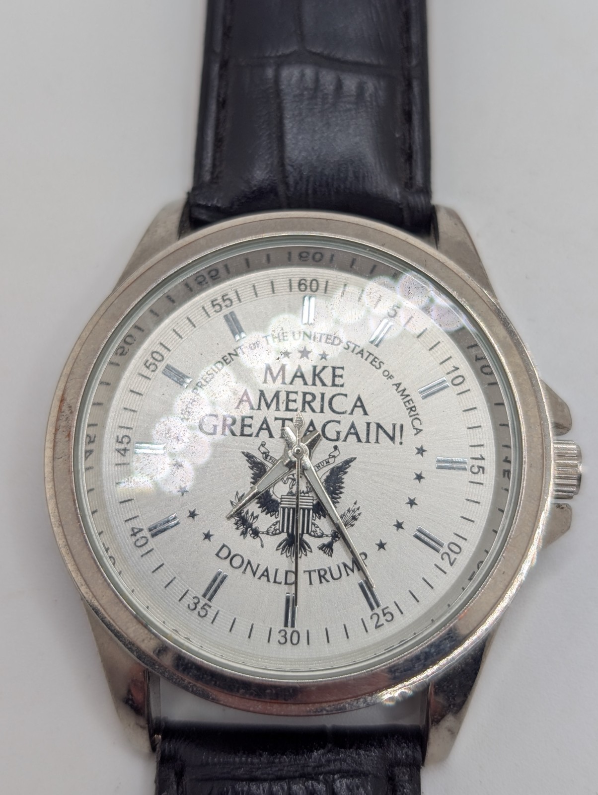 Donald Trump Make America Great Again Watch MAGA Presidential Seal Black Strap