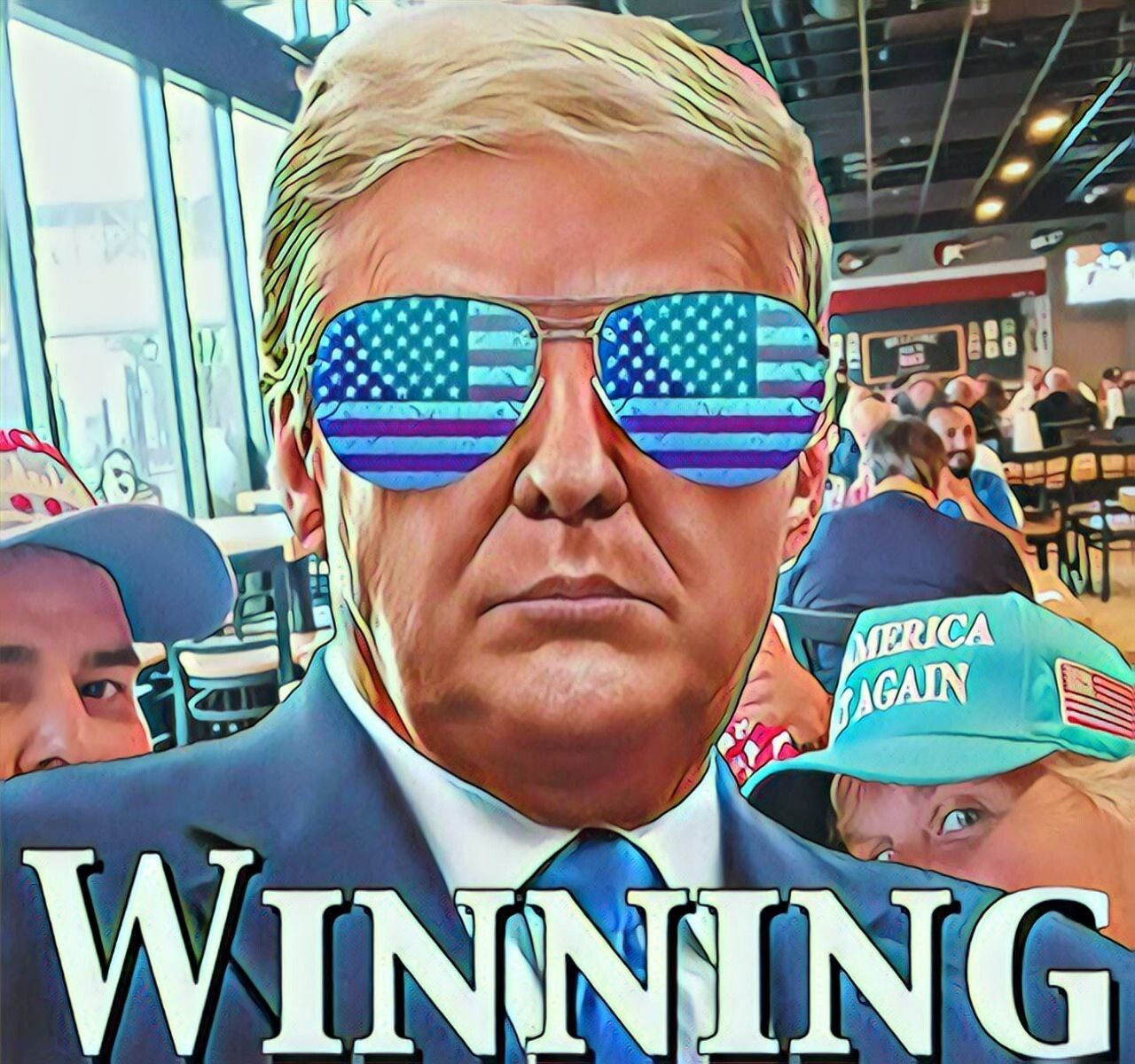 TRUMP 🇺🇸 WINNING STICKERS 5 PACK LOT WORLDWIDE 🌐 SHIPPING 5 YEAR WARRANTY