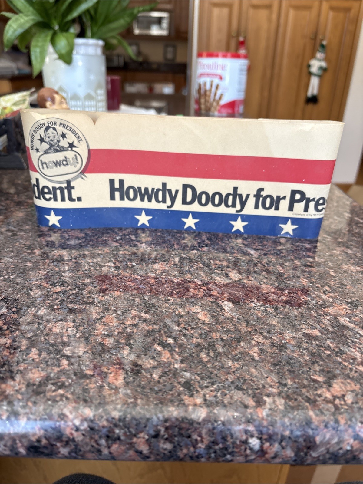 vintage Howdy Doody for President campaign paper hat, likely from the 1950s.