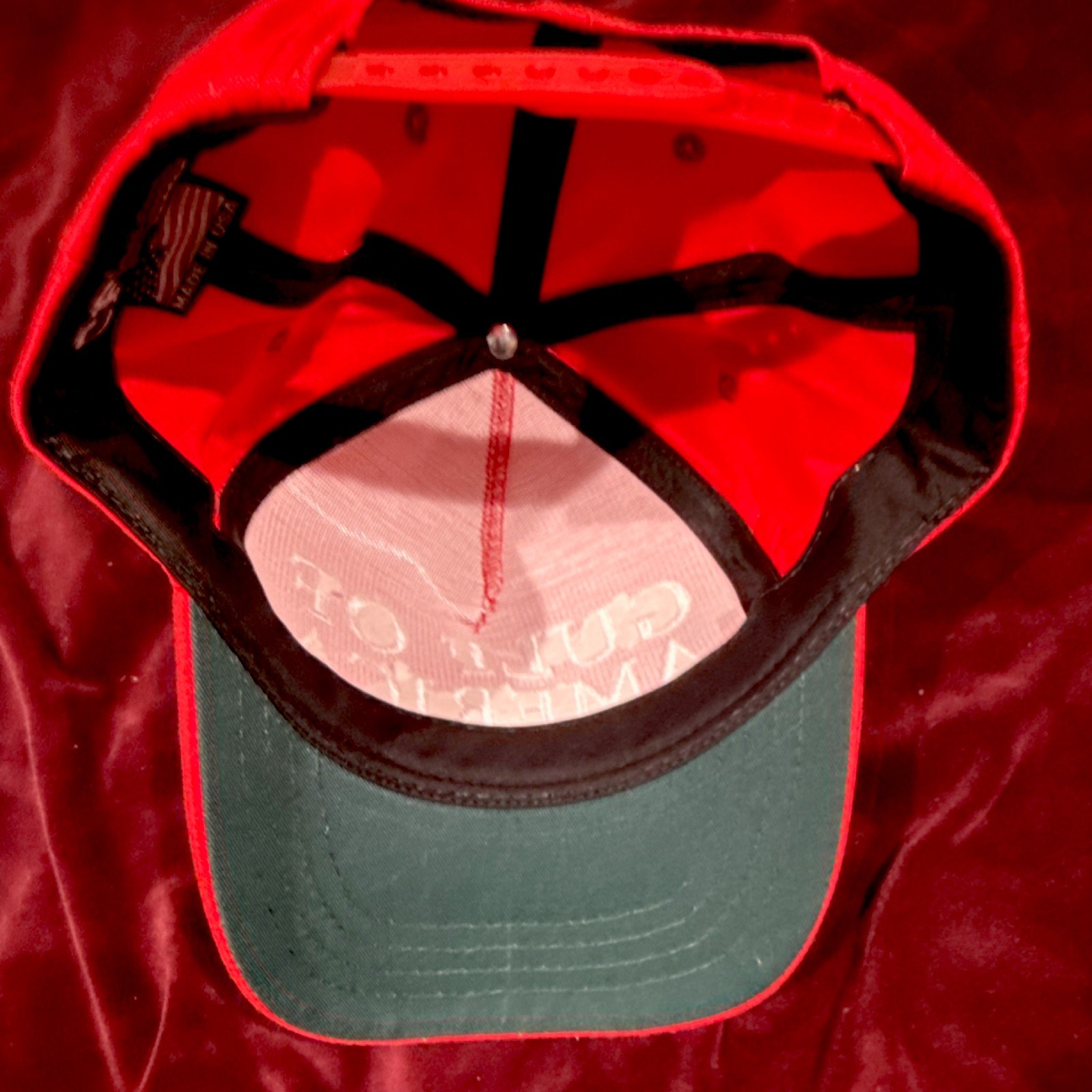 Official Cali-Fame Trump AMERICA Red Adjustable Hat Made in USA *NEW*