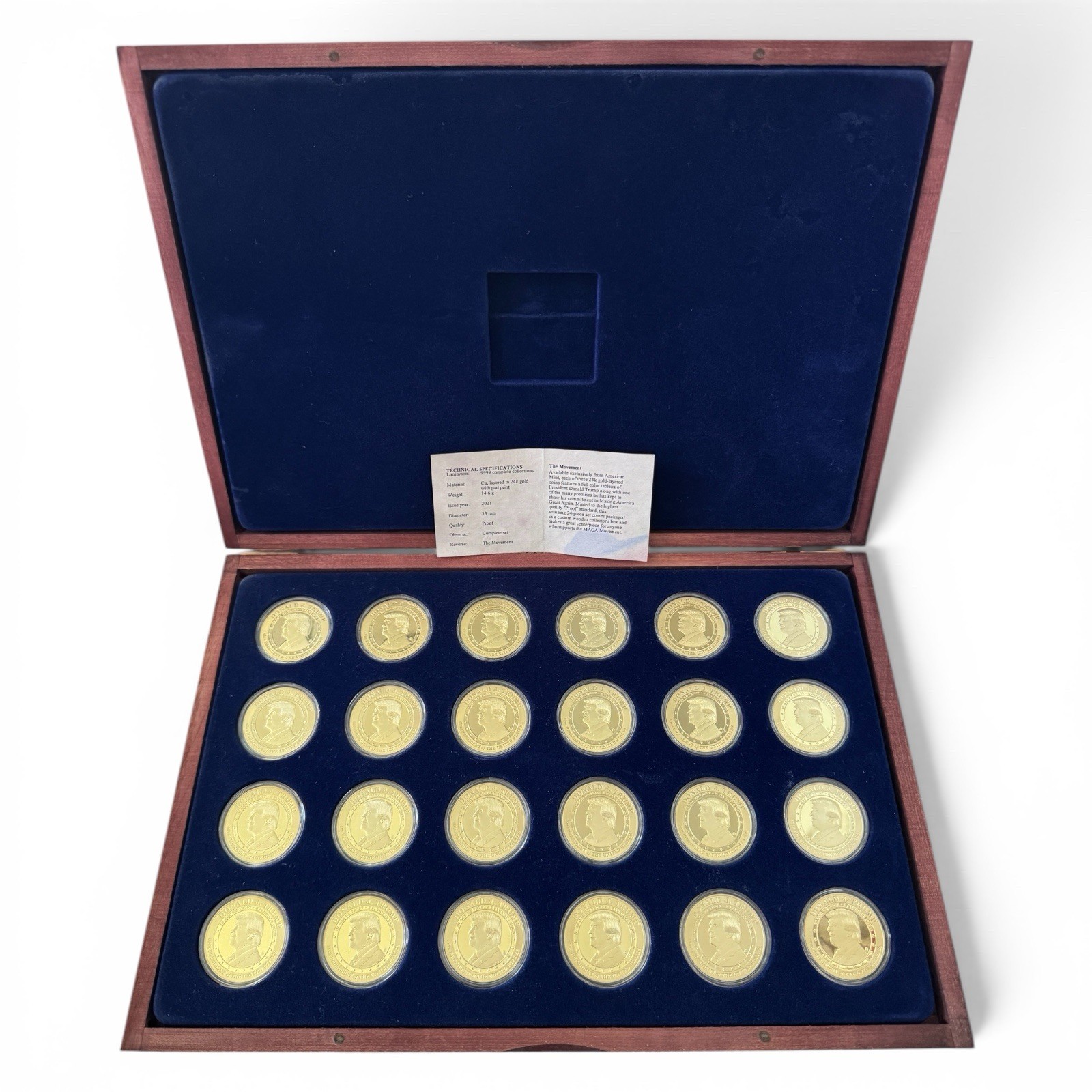 American Mint 2021 The MAGA Donald Trump 24-Piece Coin Collection Set