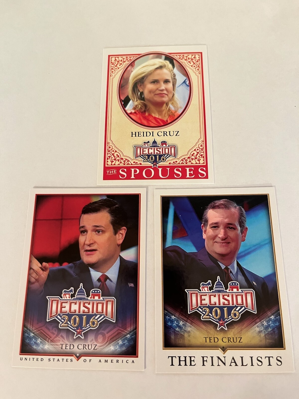 2016 Decision Political Trading Cards Ted/Heidi Cruz “3-card lot”