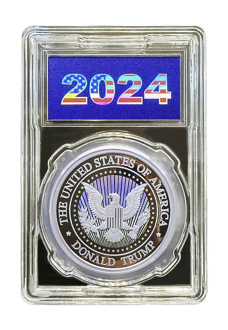 USA 2024 Donald Trump Assassination Attempt Silver Plated Shooting Commemorative