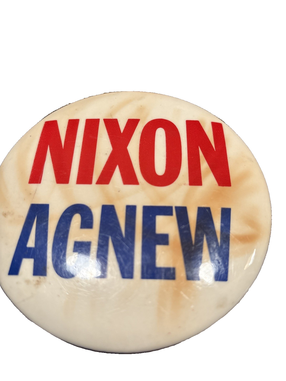 Nixon Agnew Presidential Election Campaign Button ,some discoloration