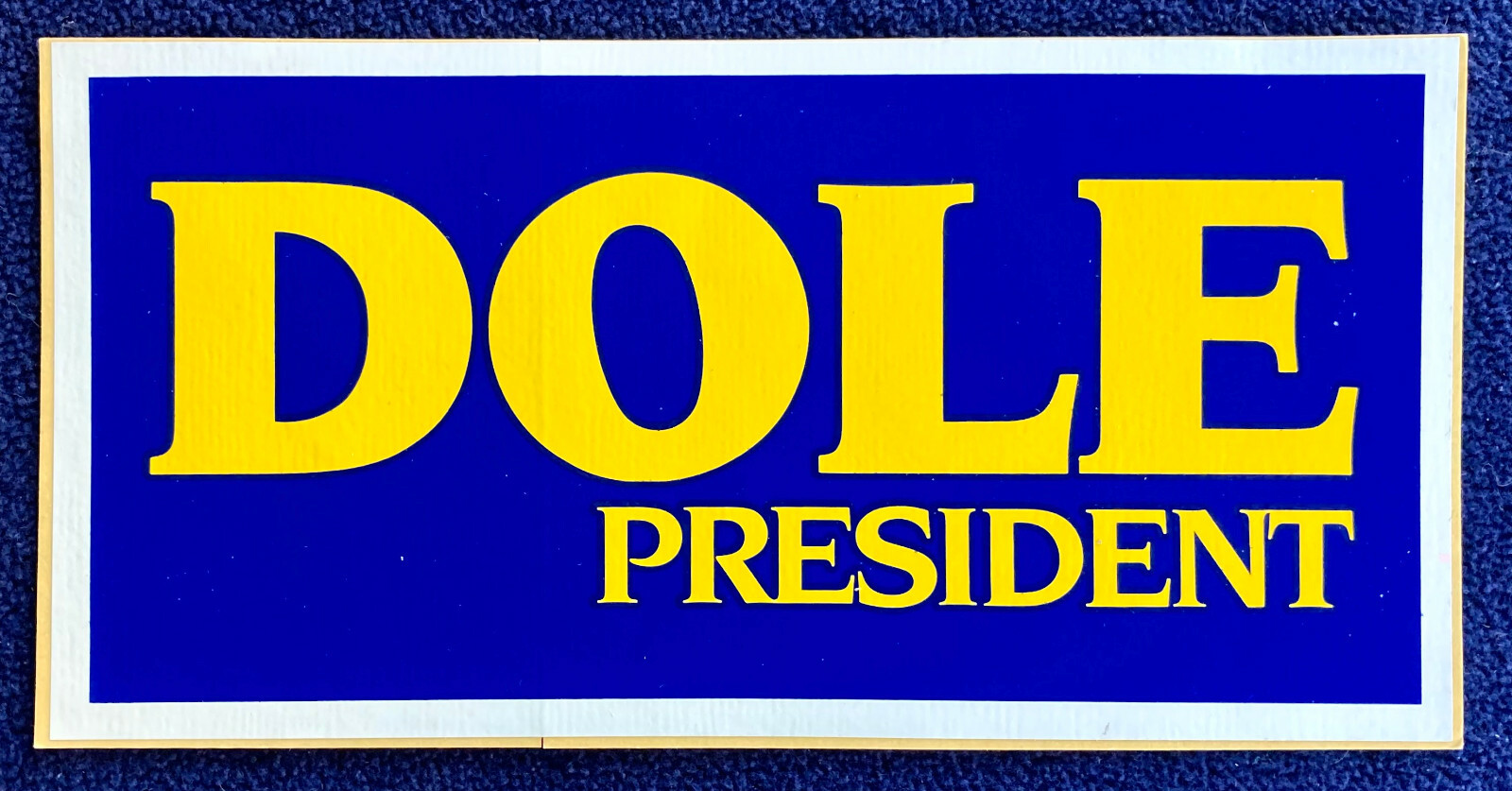 1996 ‘Dole President’ Robert Dole GOP (1923-2021) for President Bumper Sticker