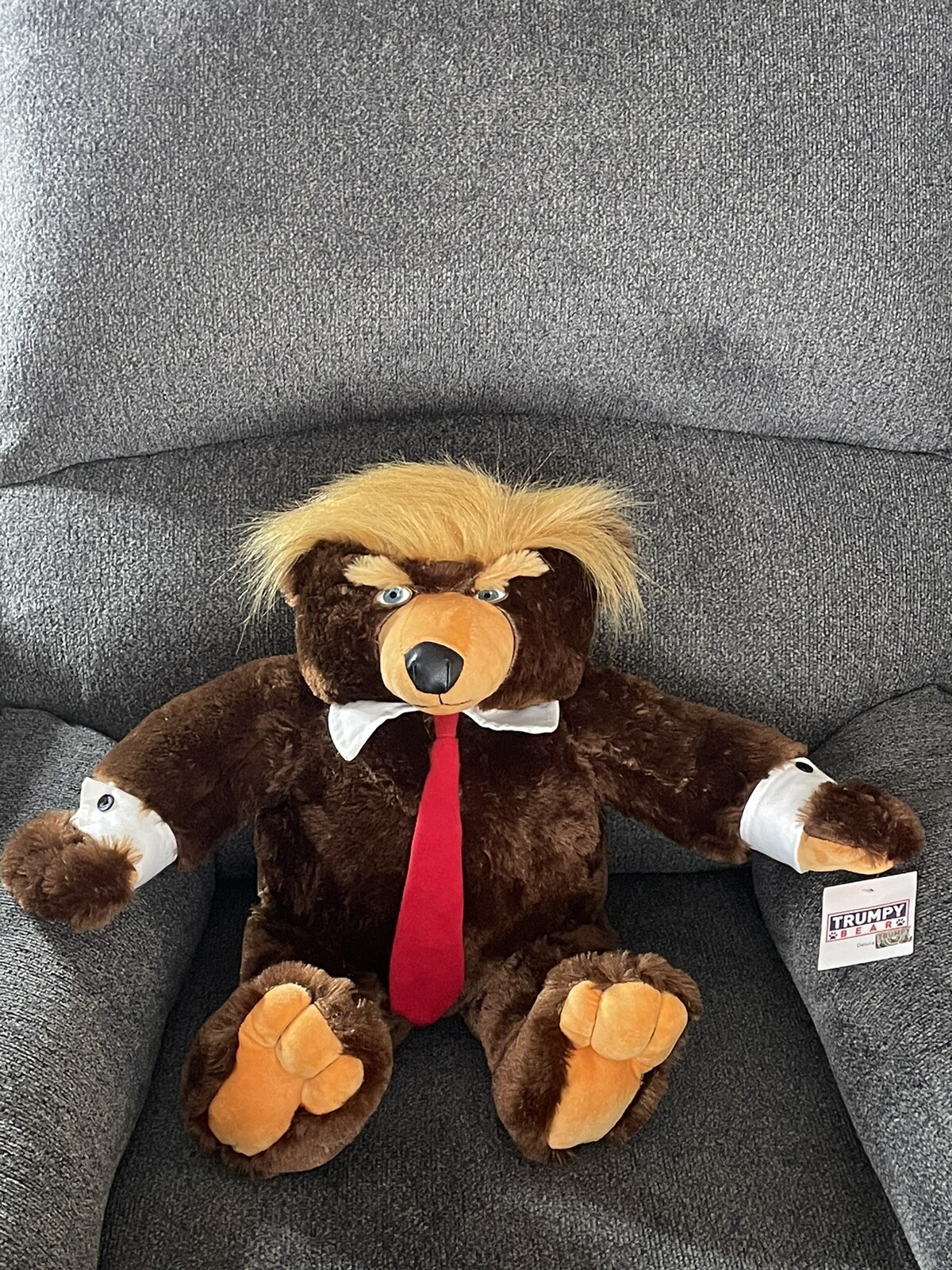 Donald Trump Trumpy Bear Deluxe Plush With American Flag Cap 2017 22” MAGA W Tag