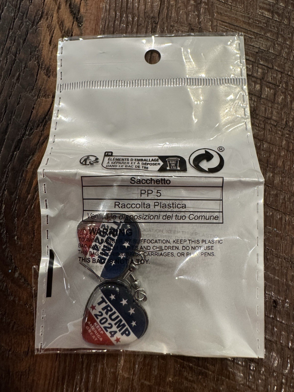 Trump Earrings for Men Women Stainless Steel Donald Trump Save America Again