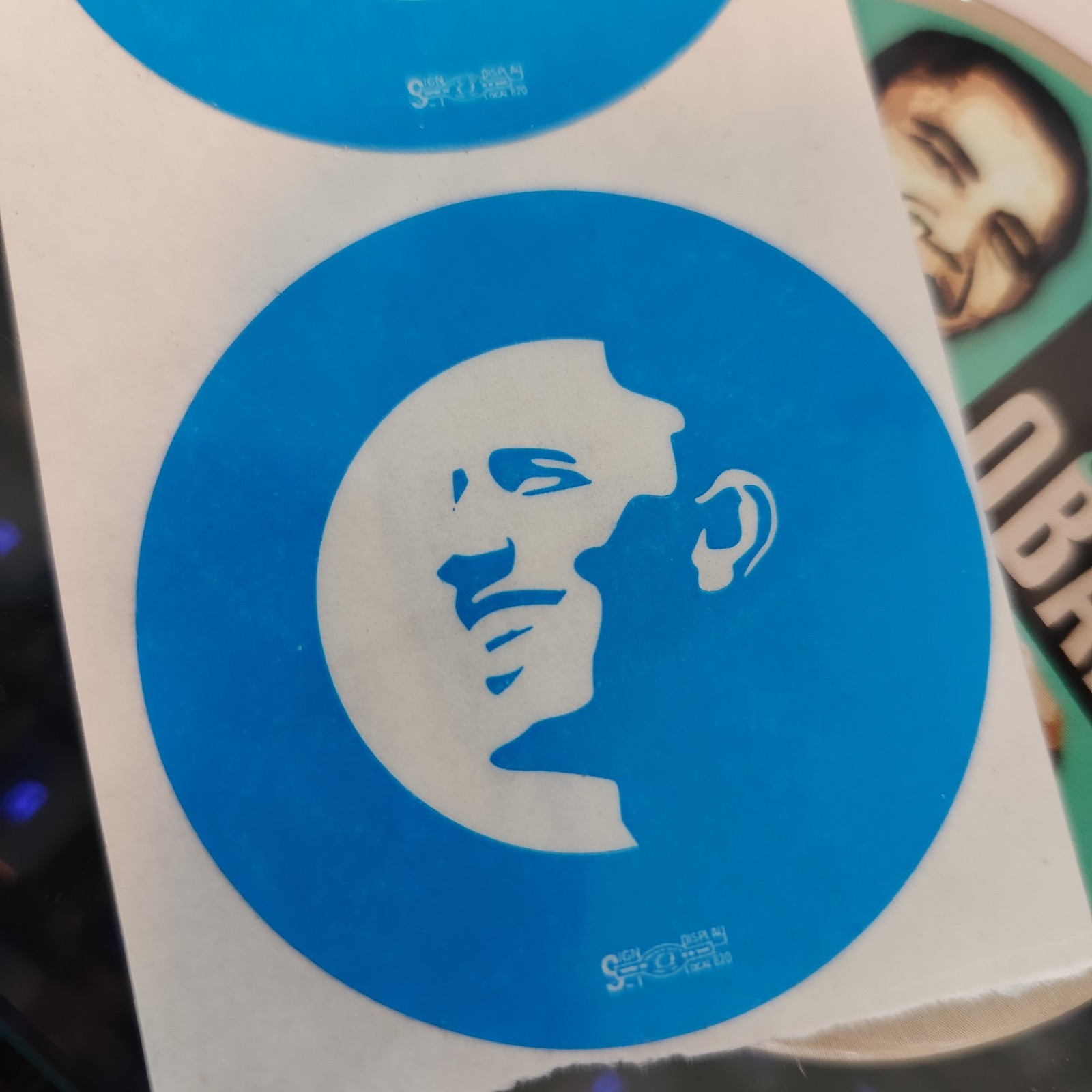 Set of 2 Obama Profile Clear Stickers 2008 Campaign