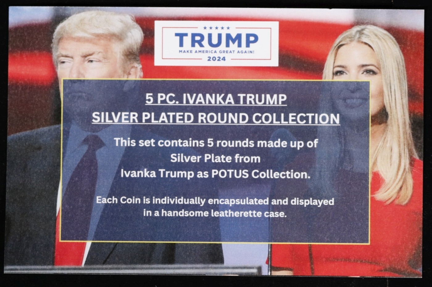 5 Coin Ivanka Trump as the POTUS Silver Plated Round Collection MAGA President