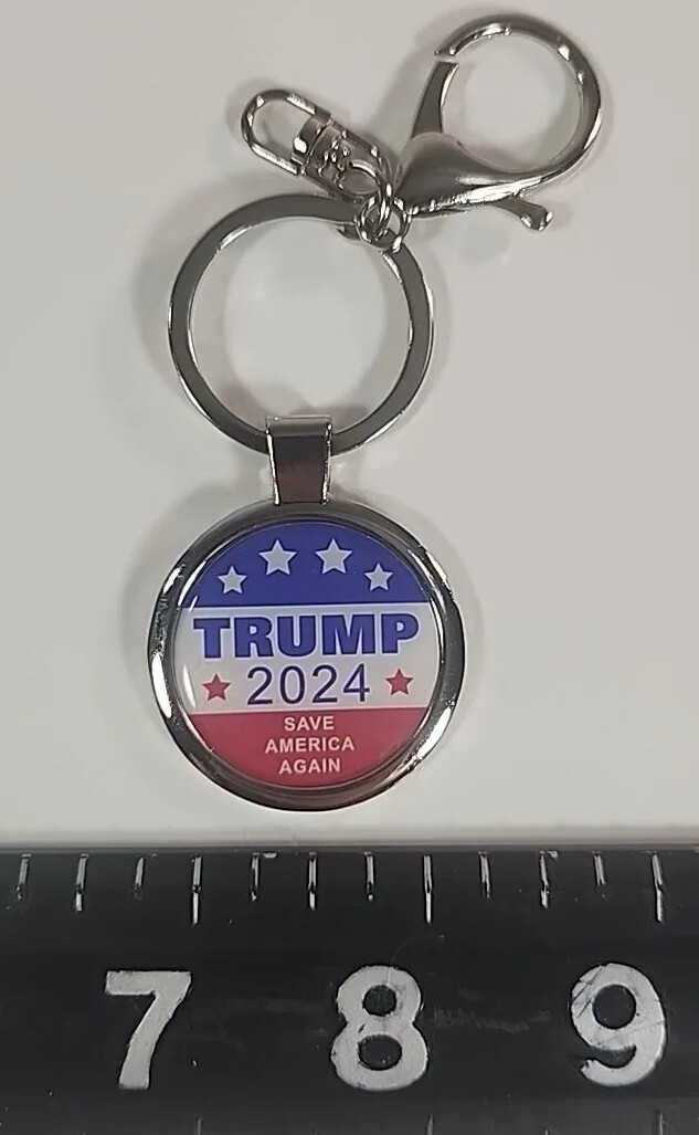 Trump 2024 “Save America Again” Keychain Donald Trump DOUBLE-SIDED NEW CARDED!