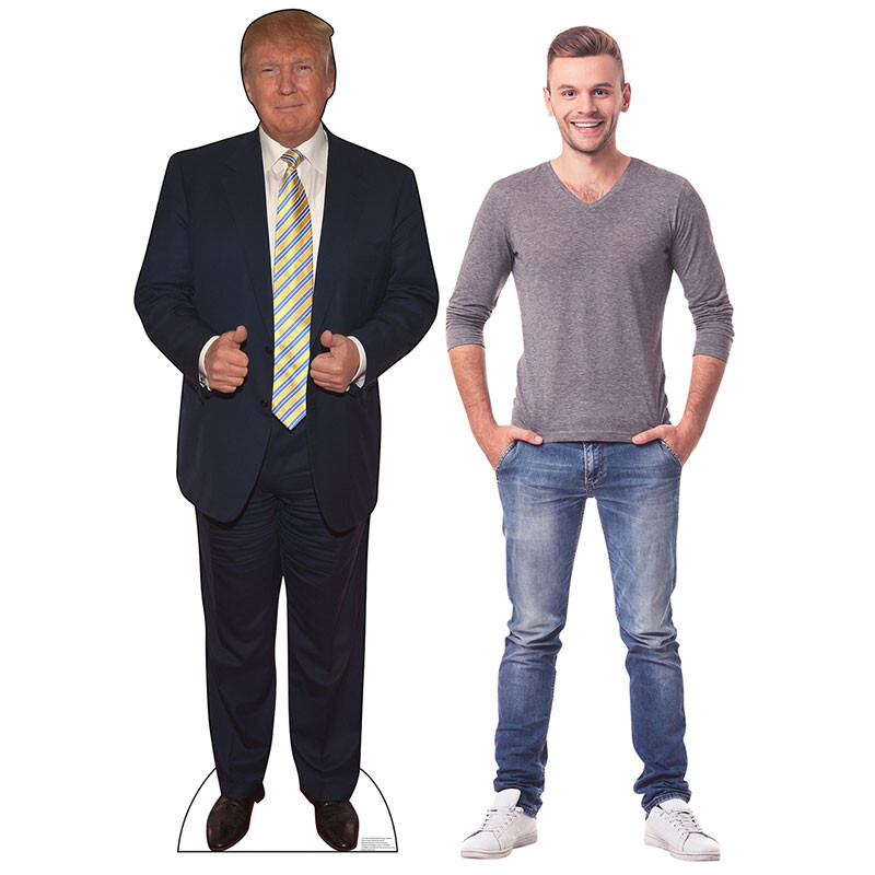 PRESIDENT DONALD TRUMP Lifesize Plastic OUTDOOR YARD SIGN Standee Standup MAGA