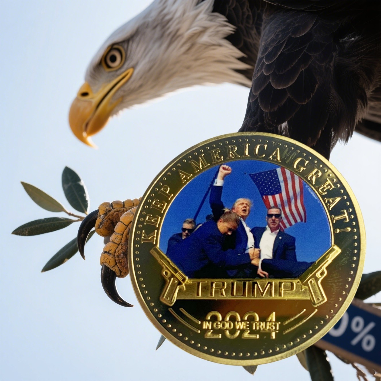 5PCS 2024 President Trump Commemorative Coin Take America Back Metal Coin