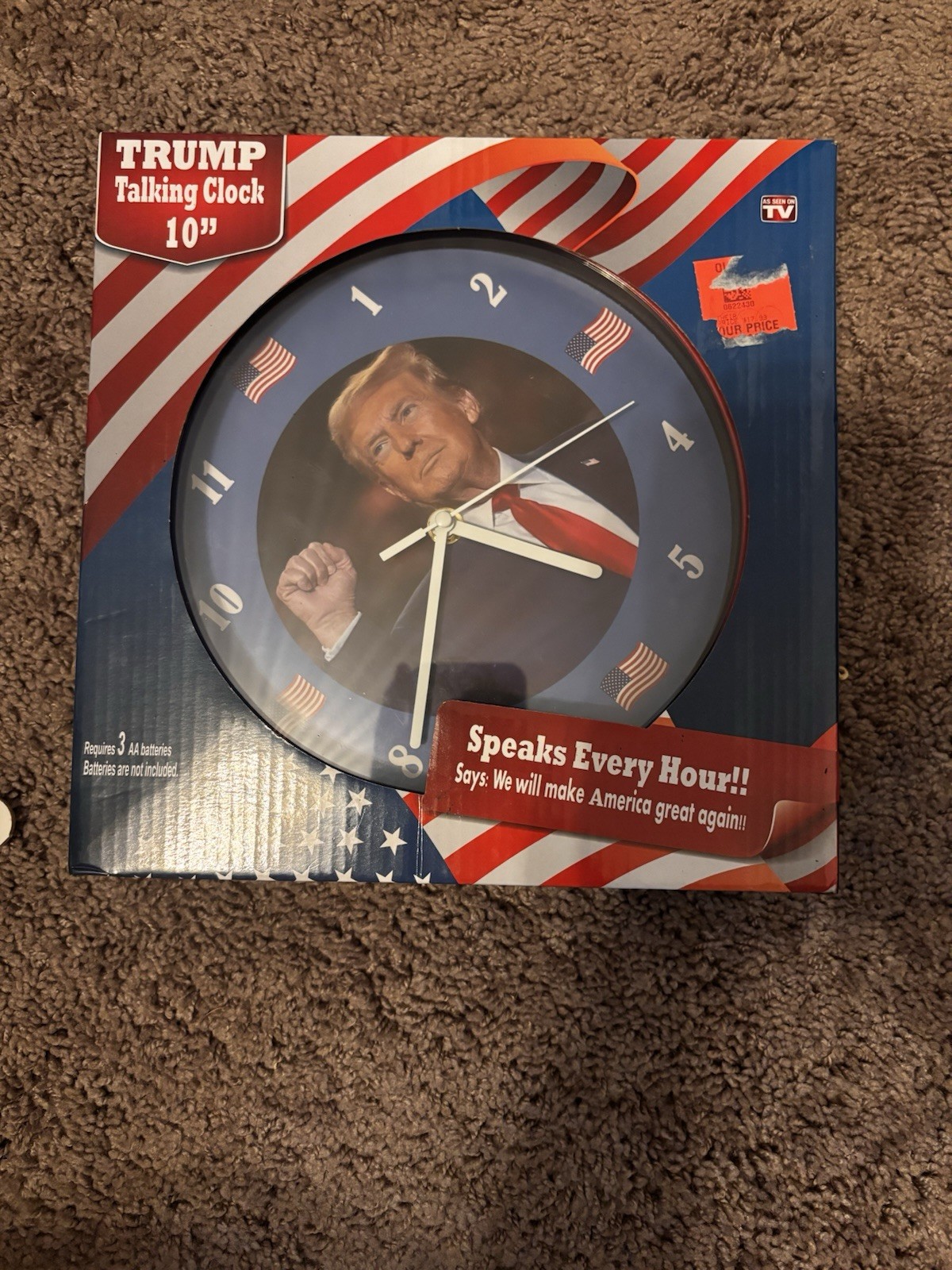 President Donald Trump Talking Clock 10 Brand New
