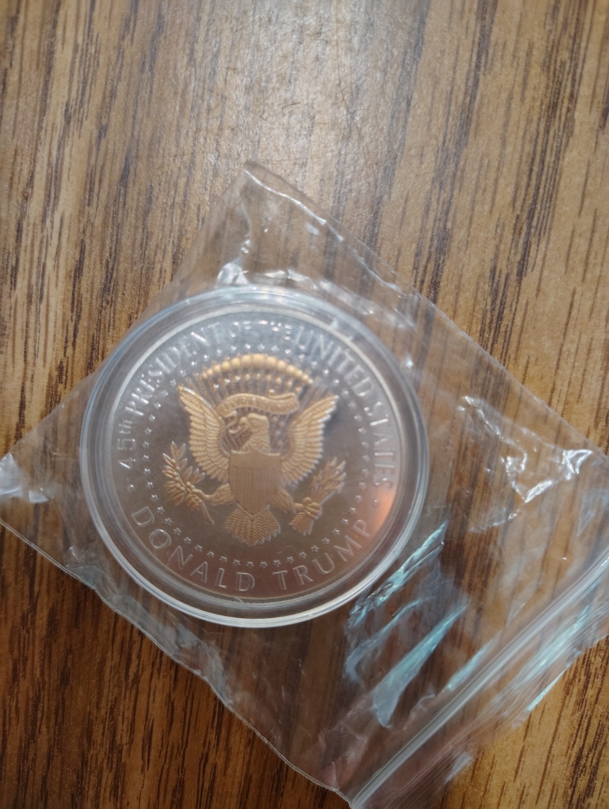 President Donald Trump 2024 Silver Gold Plated Coin ACK