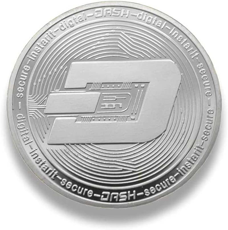 10x Coins Dash Iron Plated Collectible Crypto Coin in plastic case