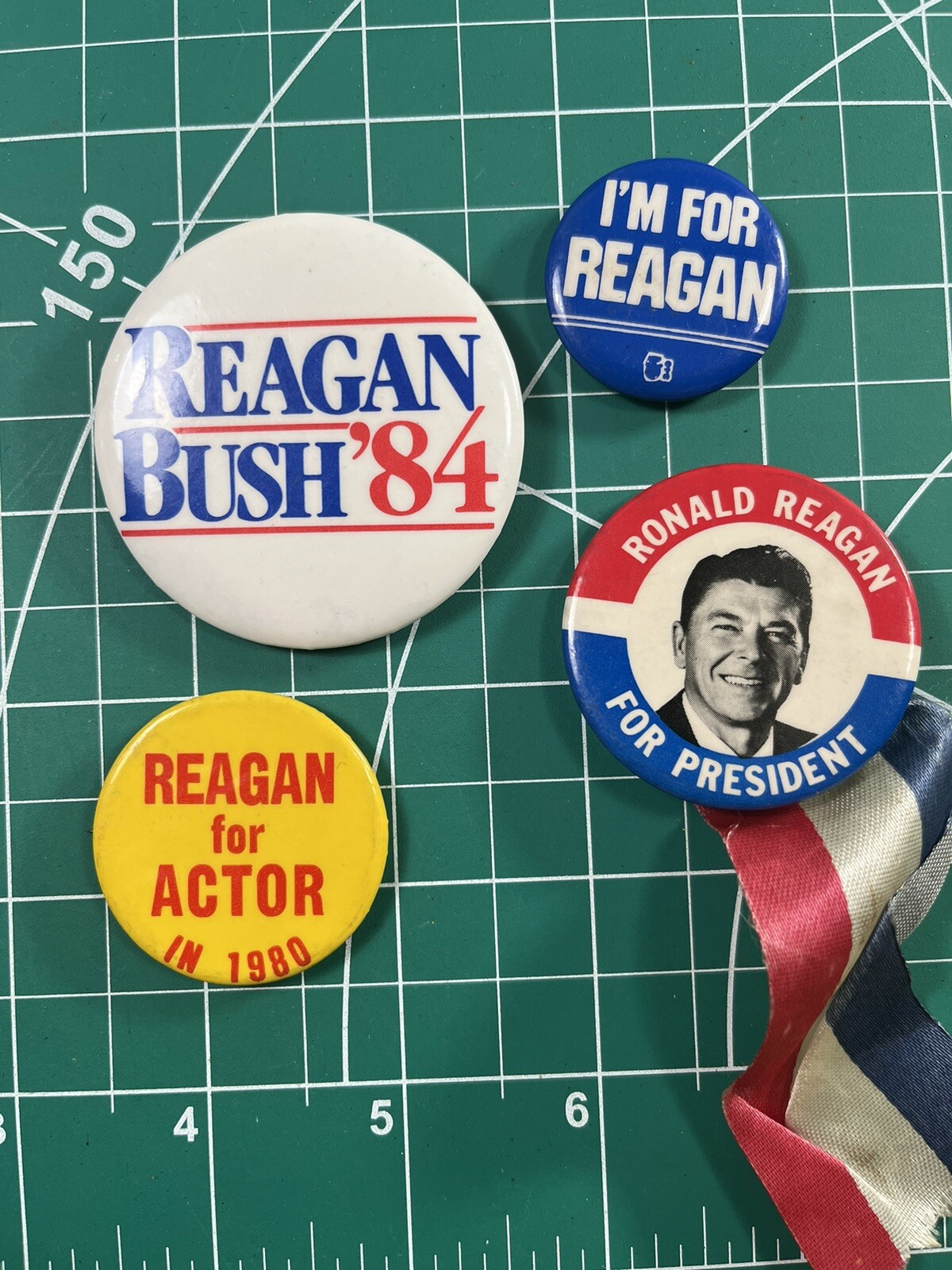 Ronald Reagan For President Campaign Buttons Anti – Reagan 1980 1984 Political