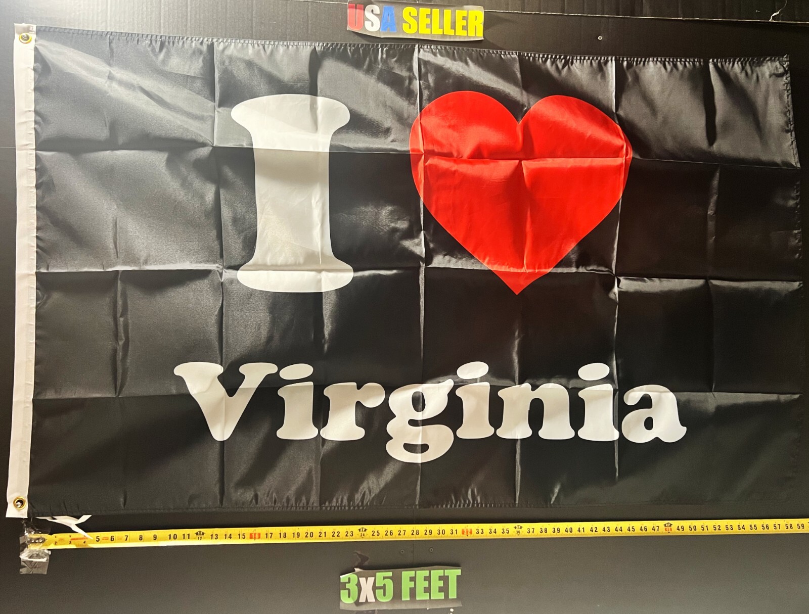 Virginia Flag FREE SHIPPING State Man Cave College Dorm Room Sign USA 3×5′