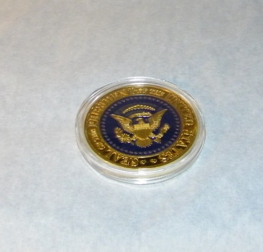 Donald Trump Commander & Cheif Presidential Seal Gold Tone Token MAGA Coin