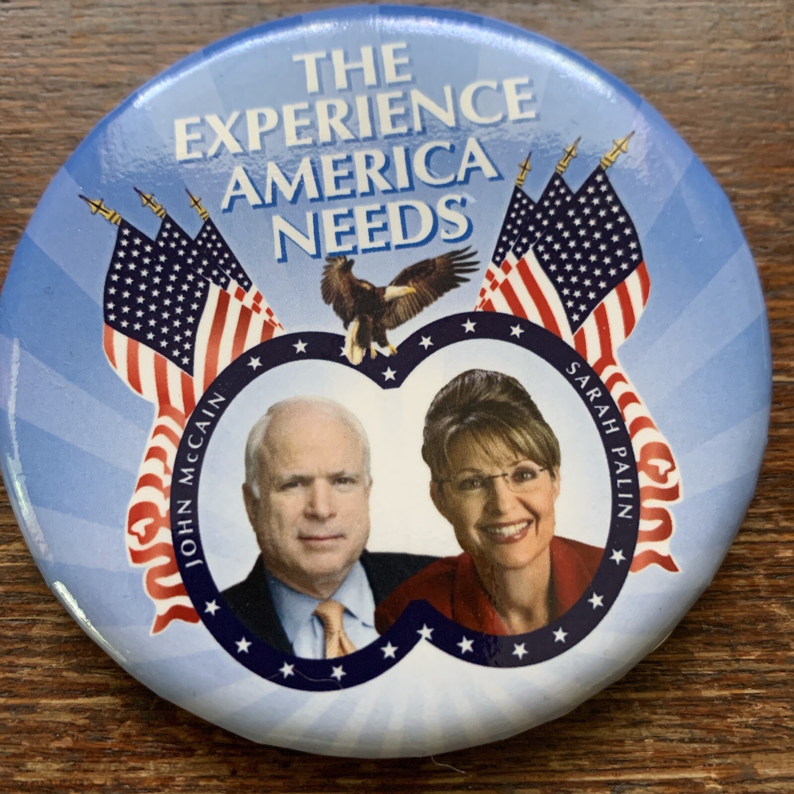 John McCain Sarah Palin Political Campaign Pinback Button